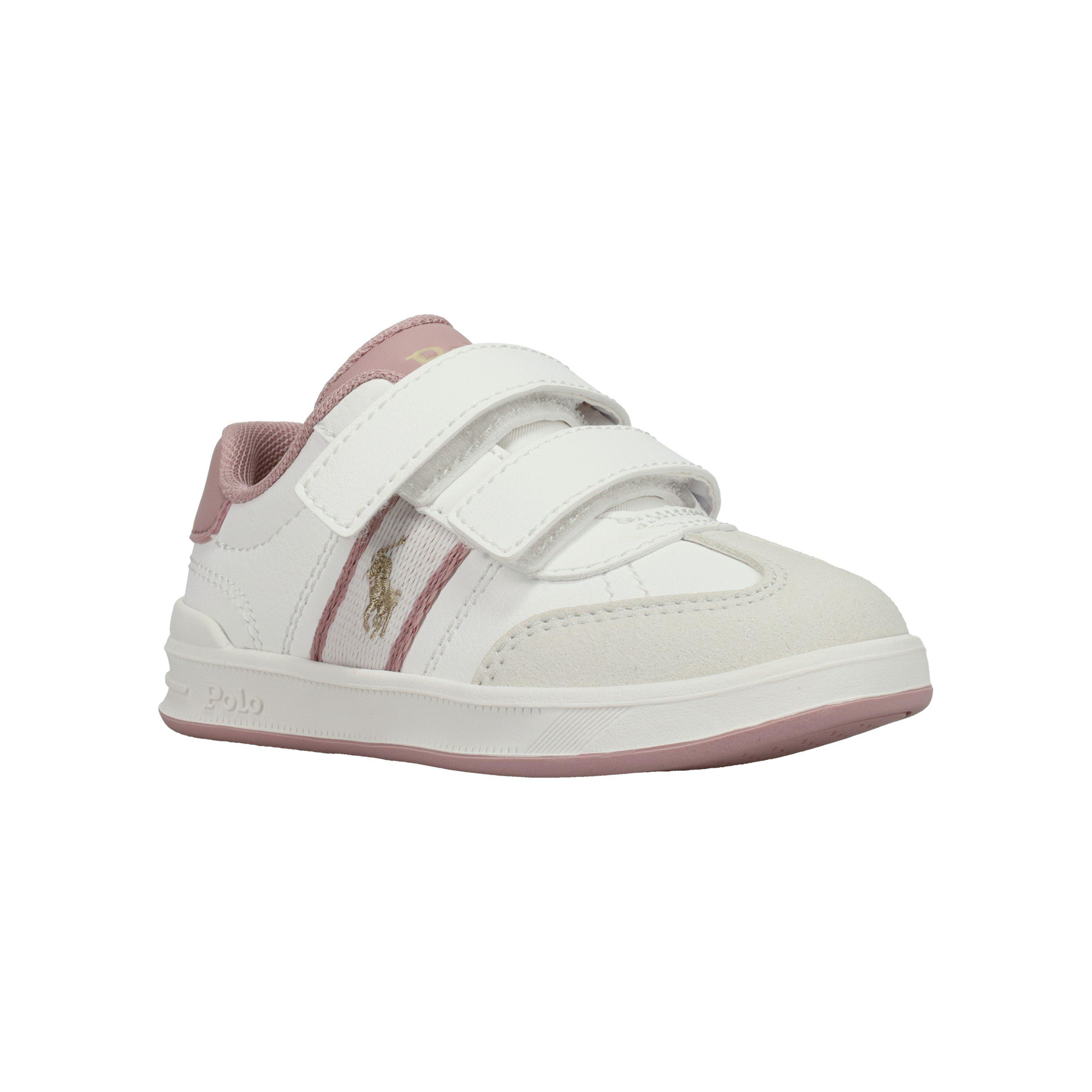 White/Blush - Polo Ralph Lauren - Kids' Heritage Court Low-Top Trainers