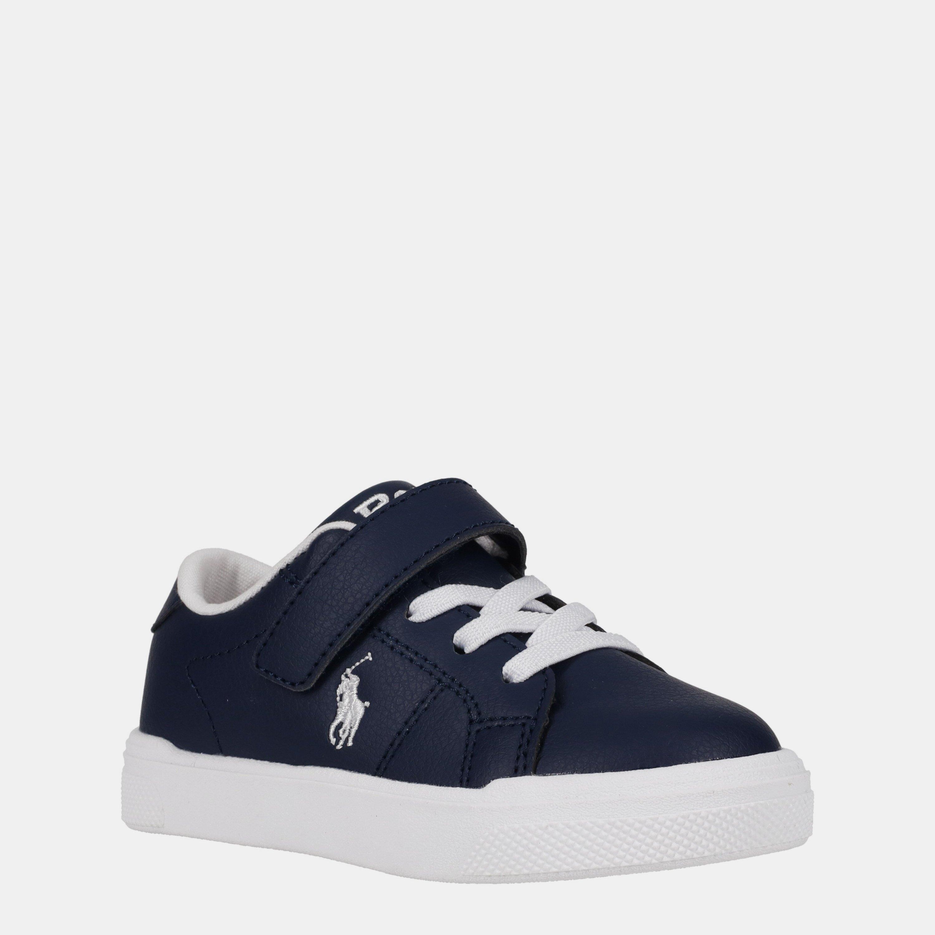 Polo Ralph Lauren  Boys Sutton Low-Top Trainers - Navy/White - C7 (24)