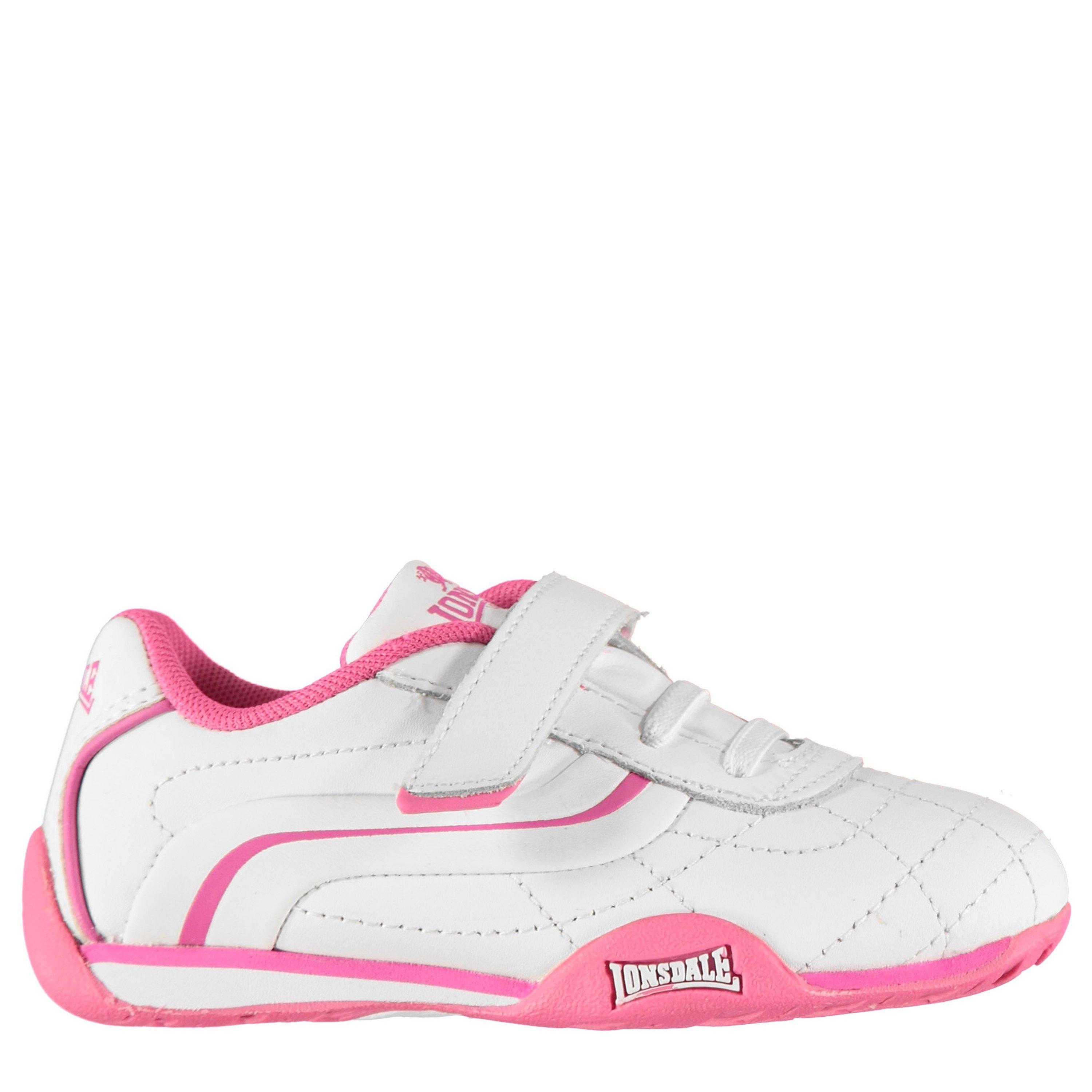 Lonsdale  Camden Infants Trainers - White/Cerise - C3 (19.5)