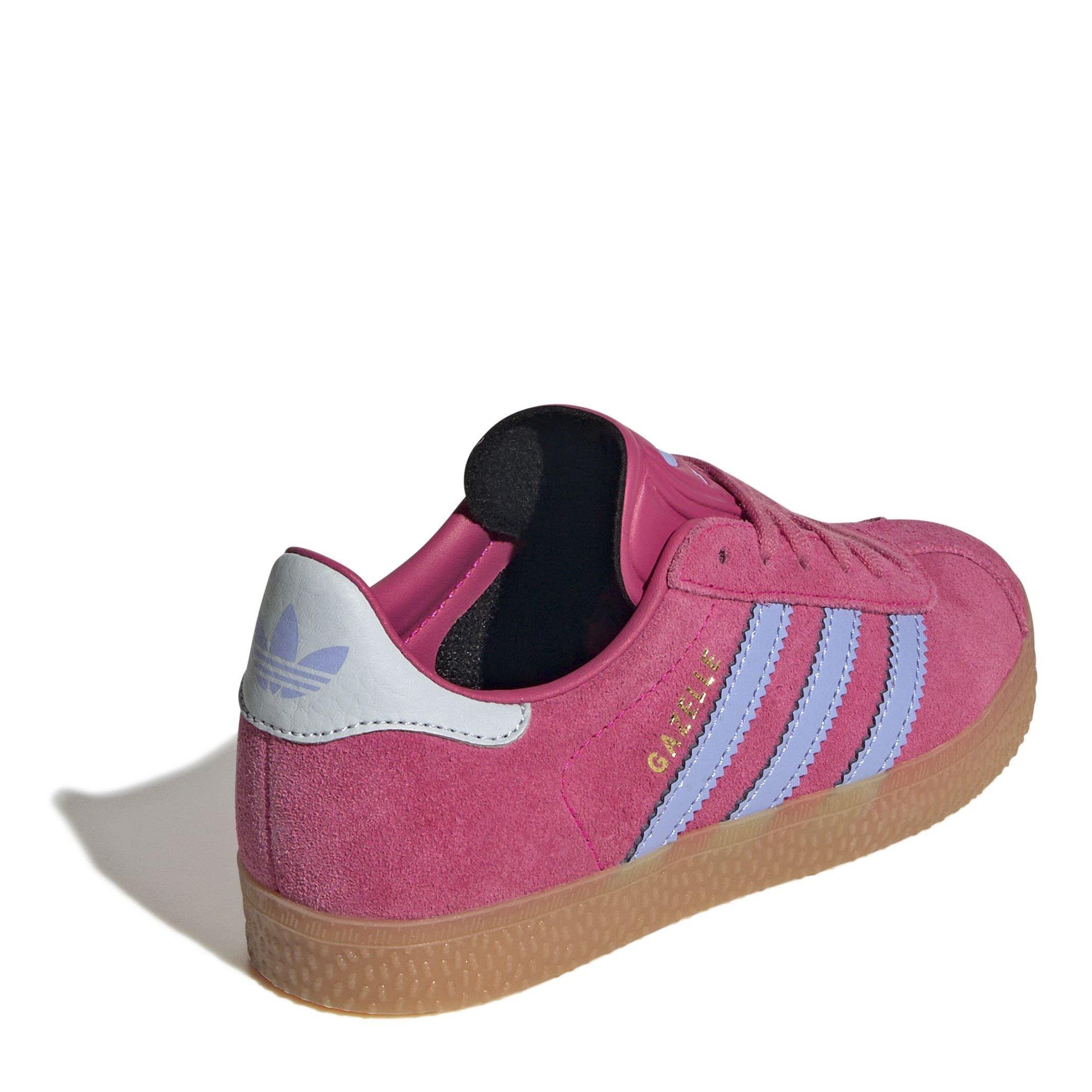 Pink/Blue Spark - adidas Originals - Gazelle Shoes Childrens - 4