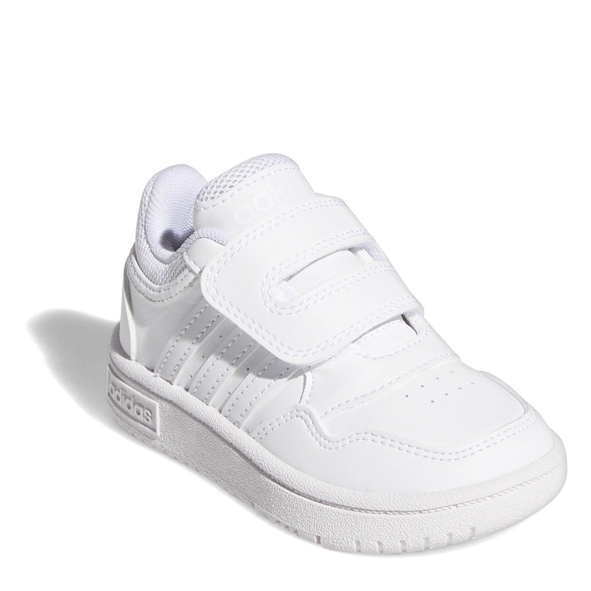 Wit/Wit - adidas - Hoops Court Infant Boys Trainers - 3