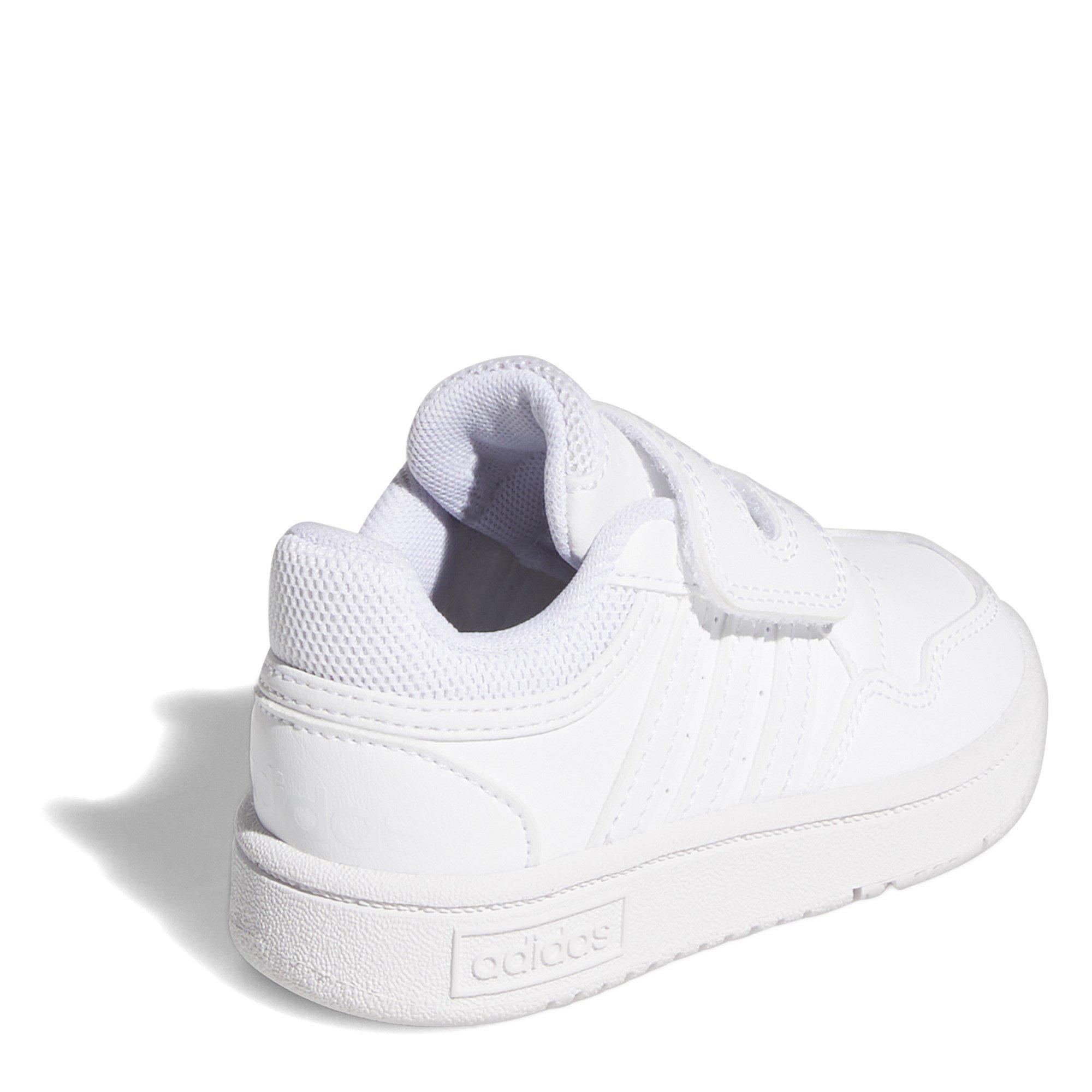 Wit/Wit - adidas - Hoops Court Infant Boys Trainers - 4