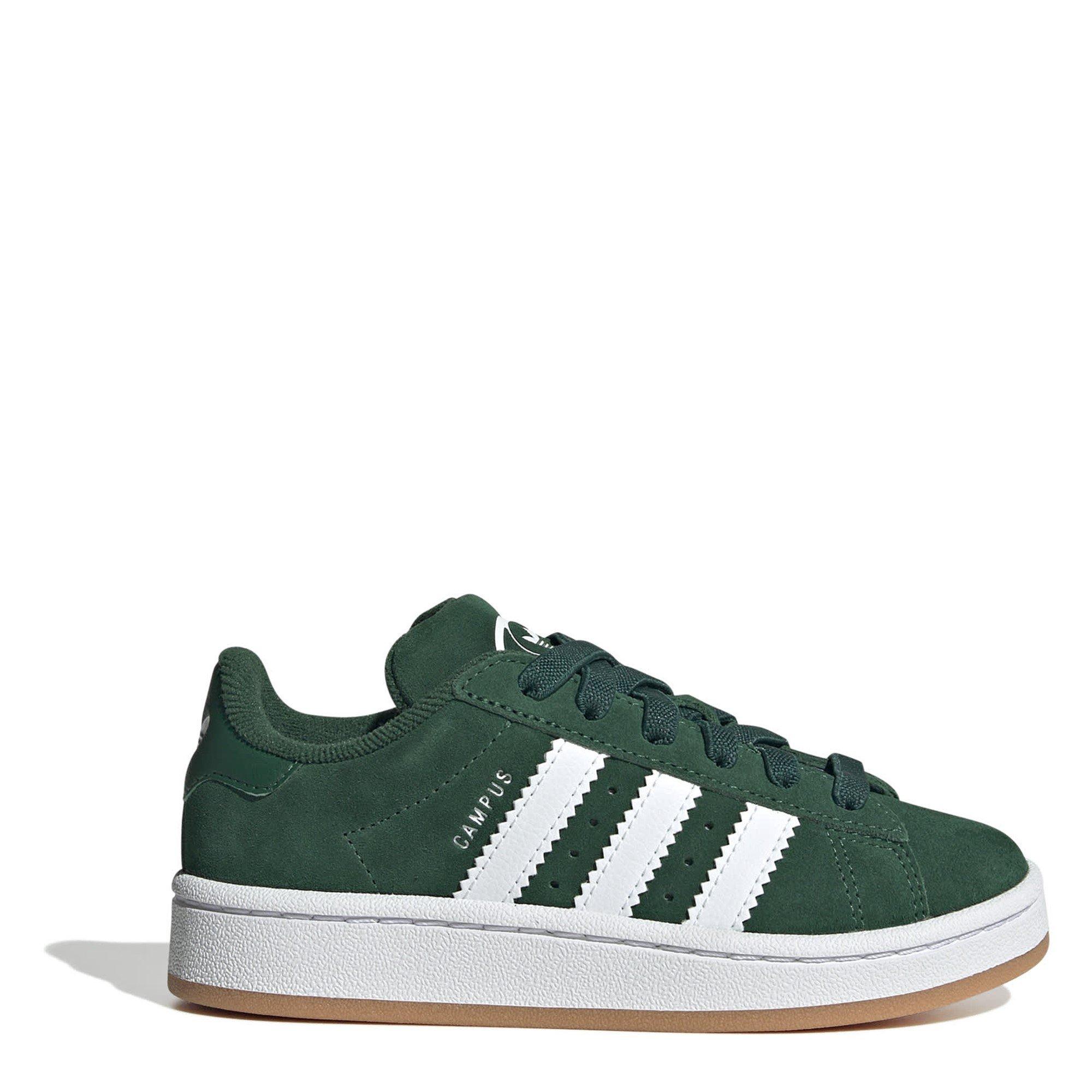 adidas Originals Campus 00s Shoes Childrens - Green/White - Size 2 (34)