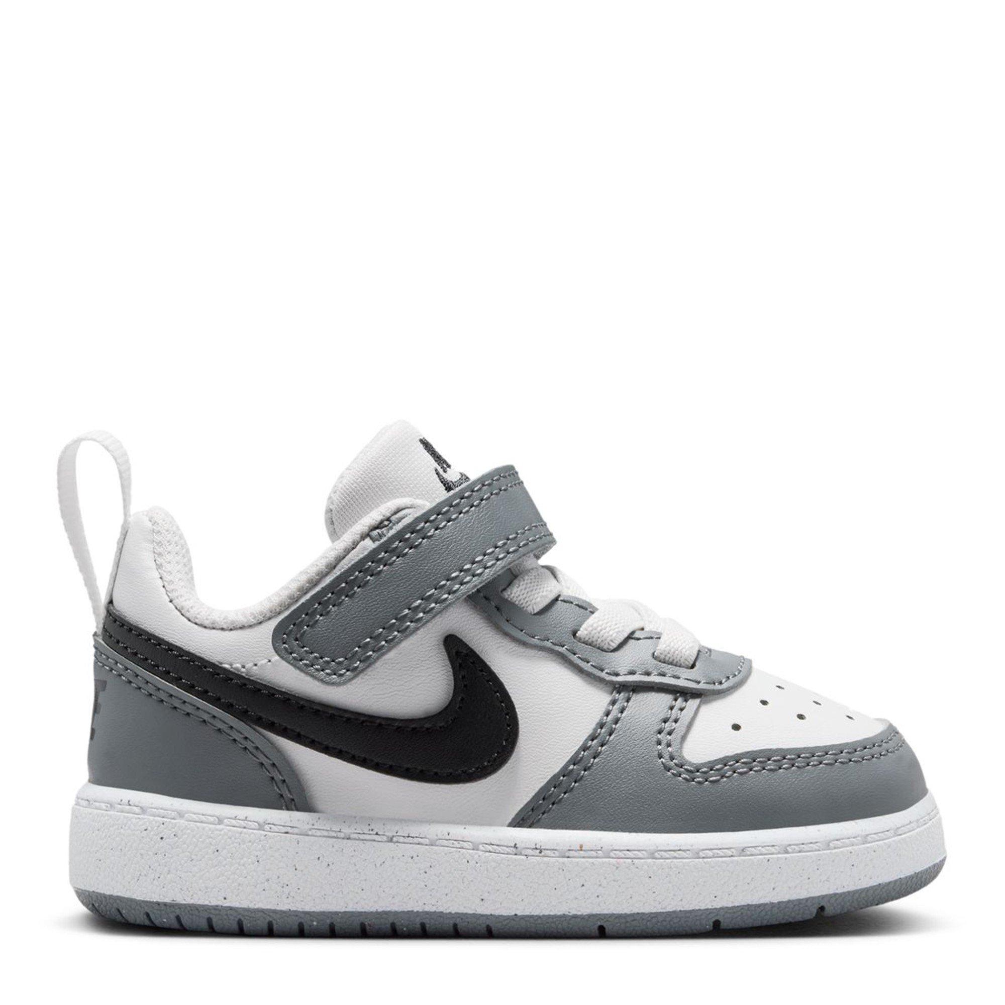 Nike  Wht/Blk/Grey Court Borough Low 2 Baby/Toddler Shoe - C4 (20)