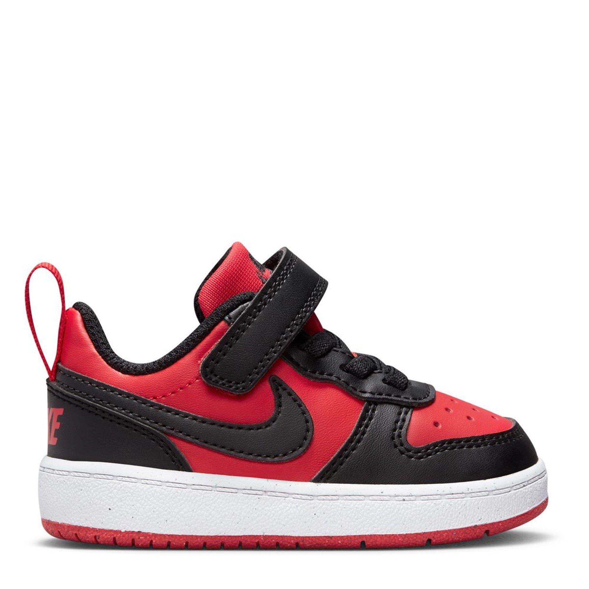 Nike  Court Borough Low 2 Baby/Toddler Shoe - Red/Black - C8 (25.5)