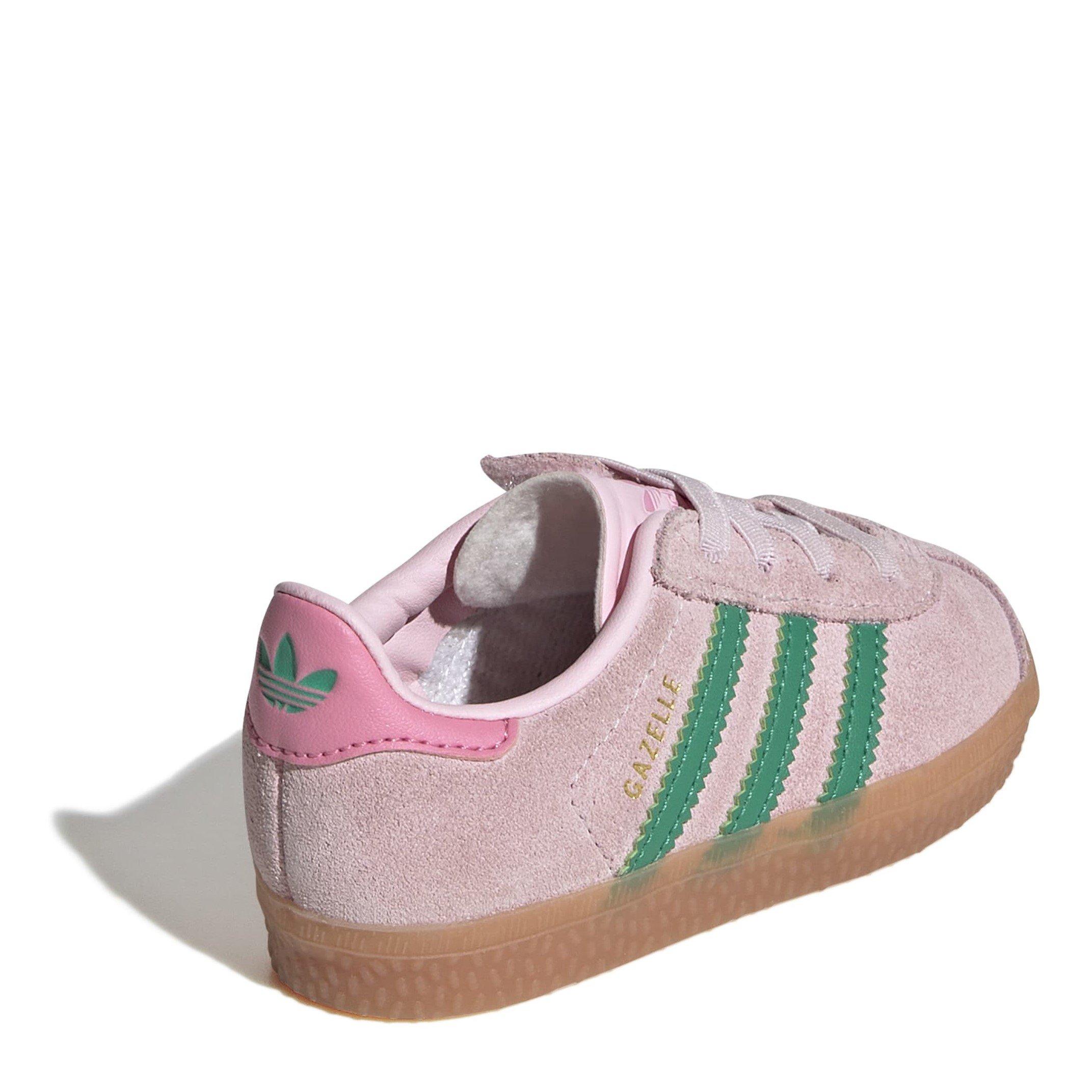 Pink/Court Grn - adidas Originals - Gazelle Shoes Infants - 5