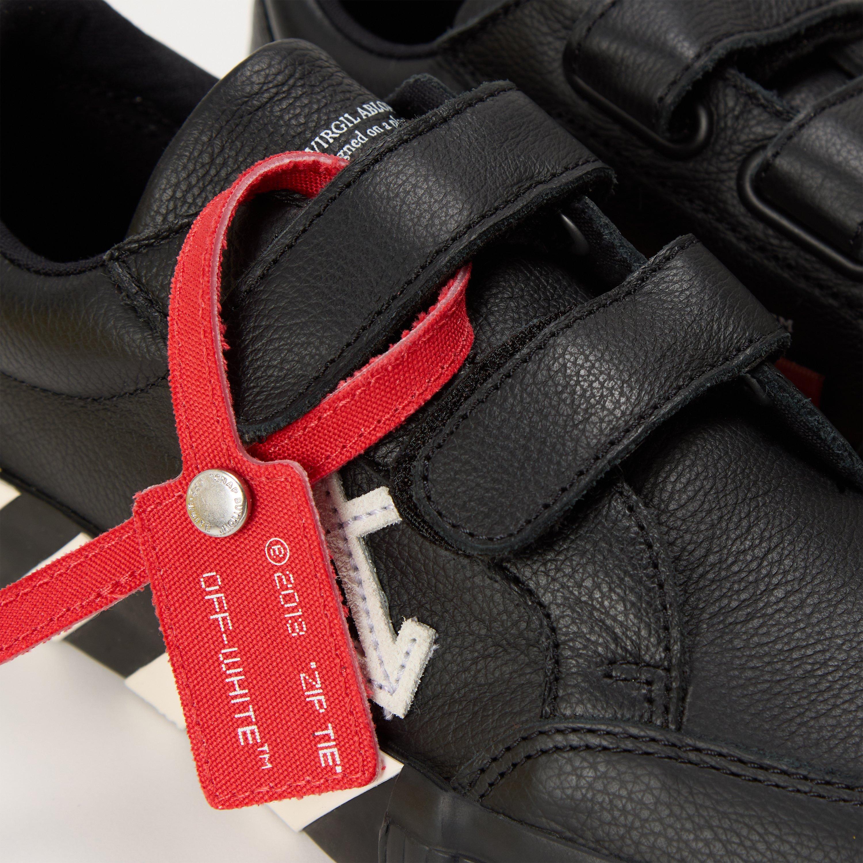 Black/White - Off White - Kids Velcro Vulcanised Sneakers - 3