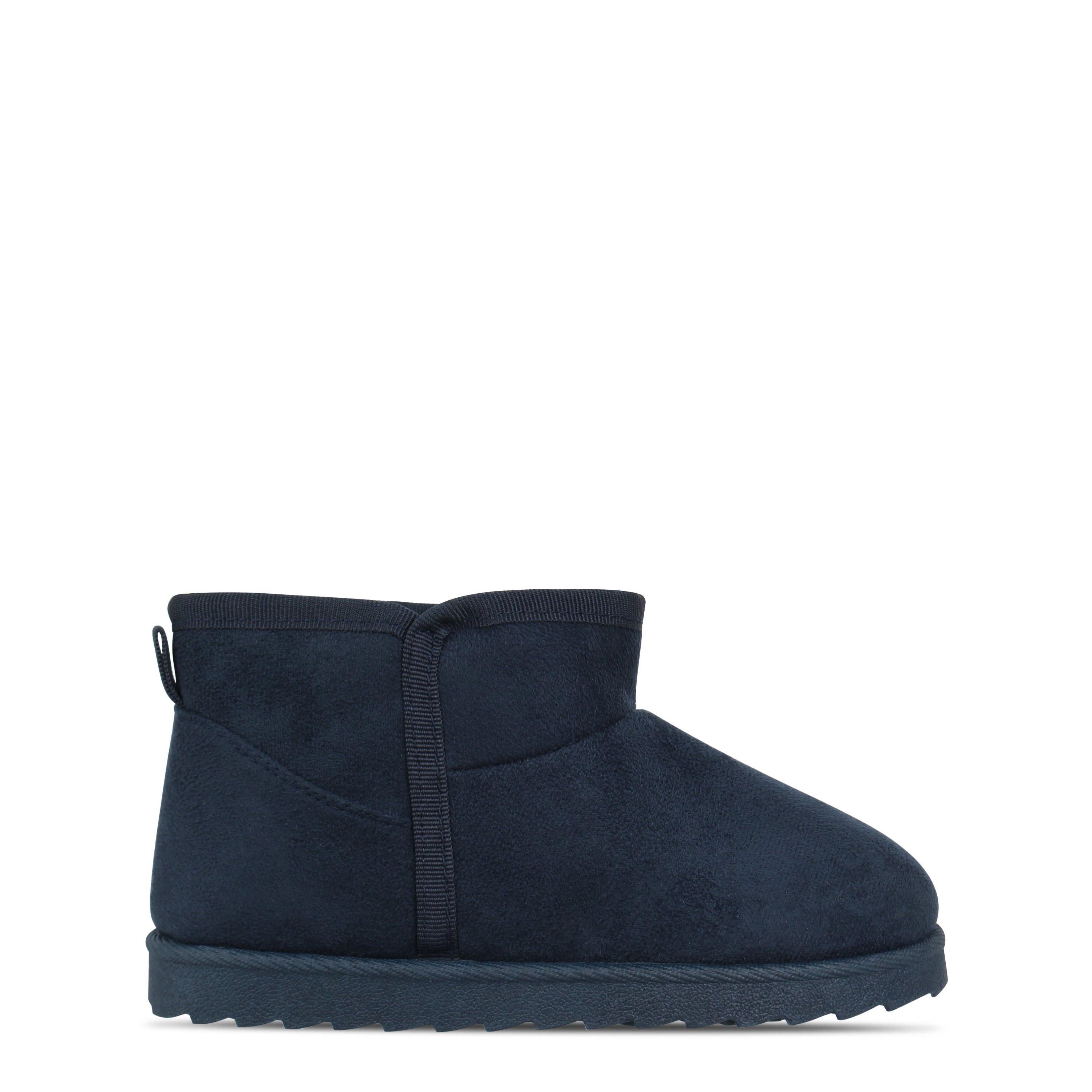 Firetrap Boys Faux Suede Slipper Boot - Navy - C7 (25)