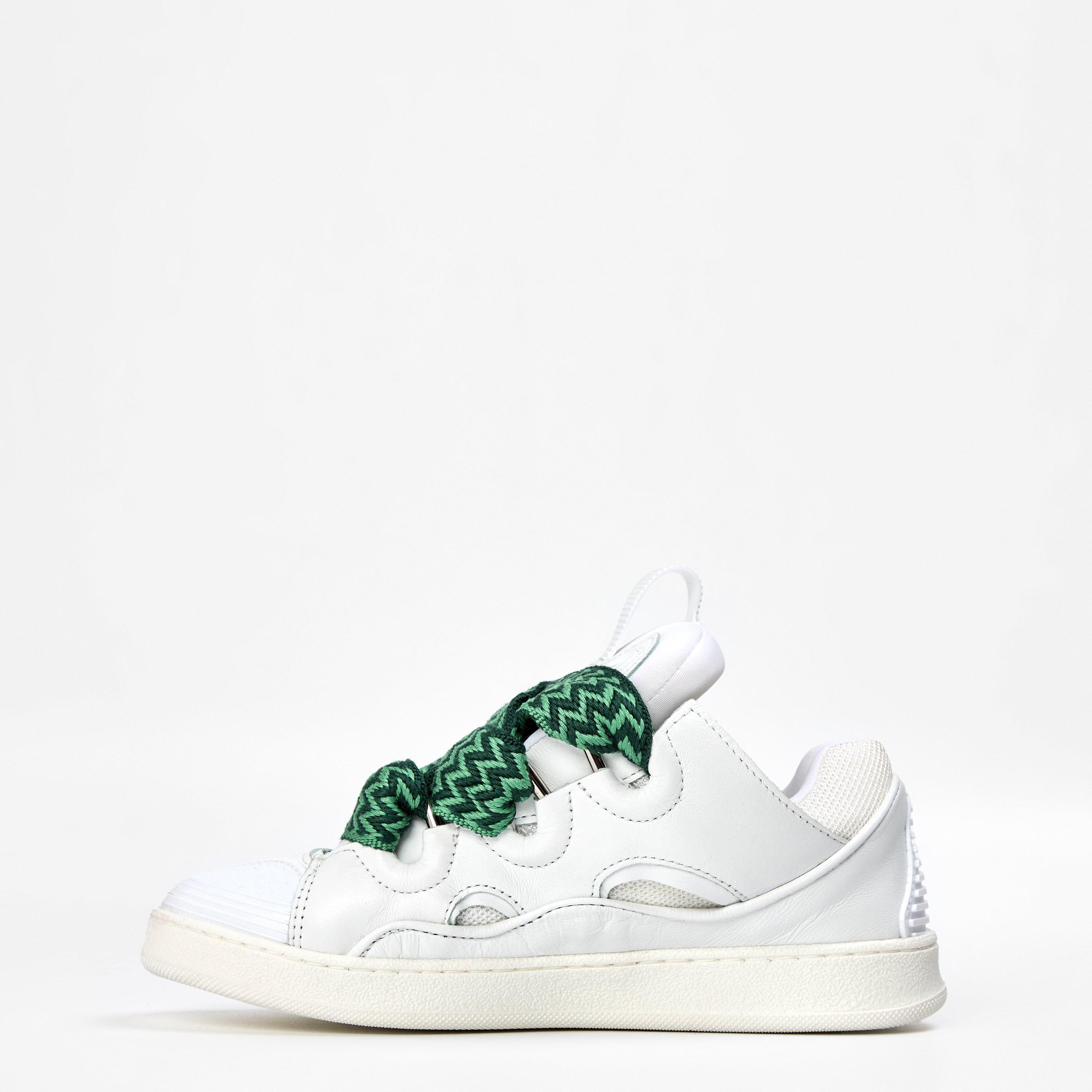 White - Lanvin - Kids' Leather Low-Top Trainers - 2