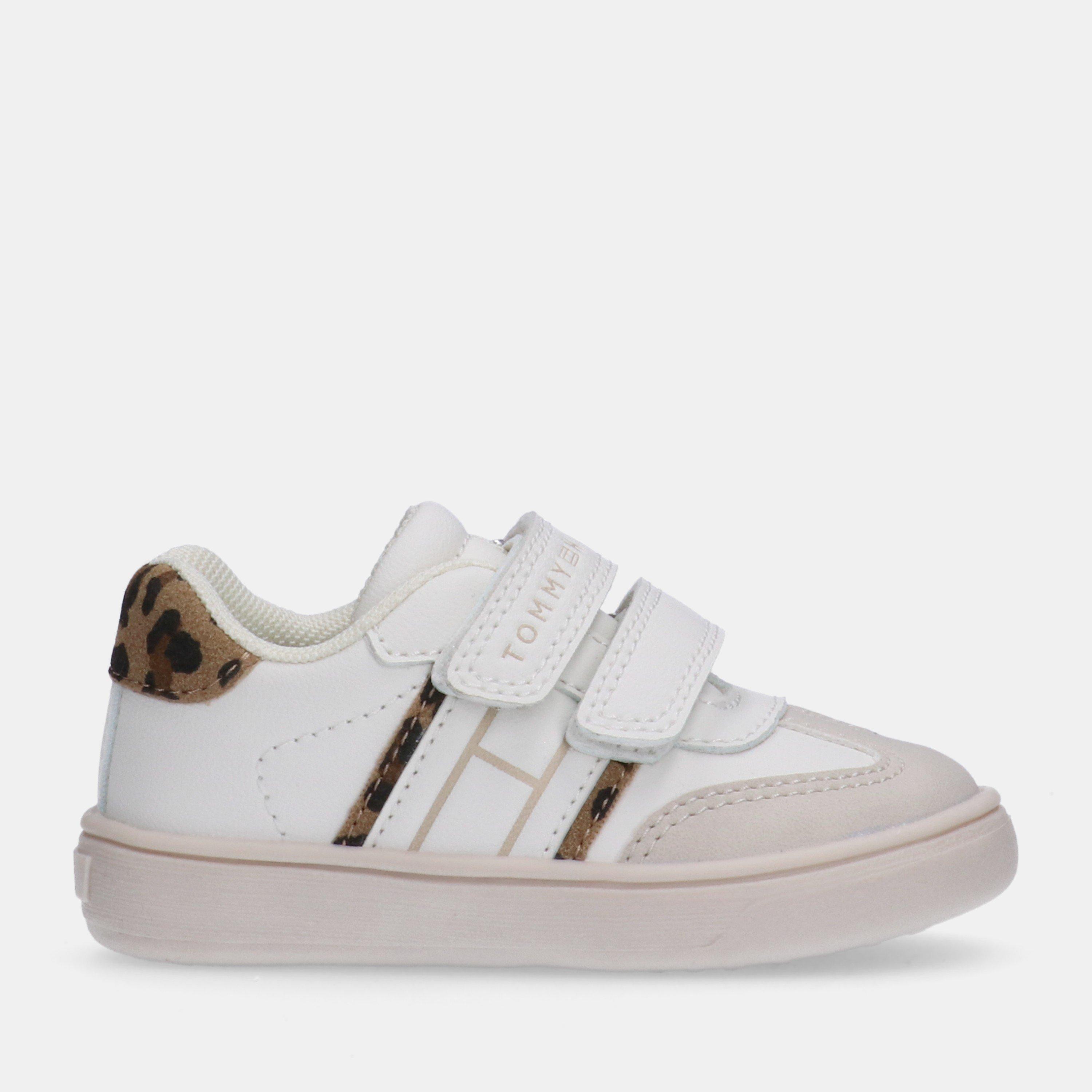 Wit/Luipaard - Tommy Hilfiger - Kids' Velcro Low-Top Trainers - 1