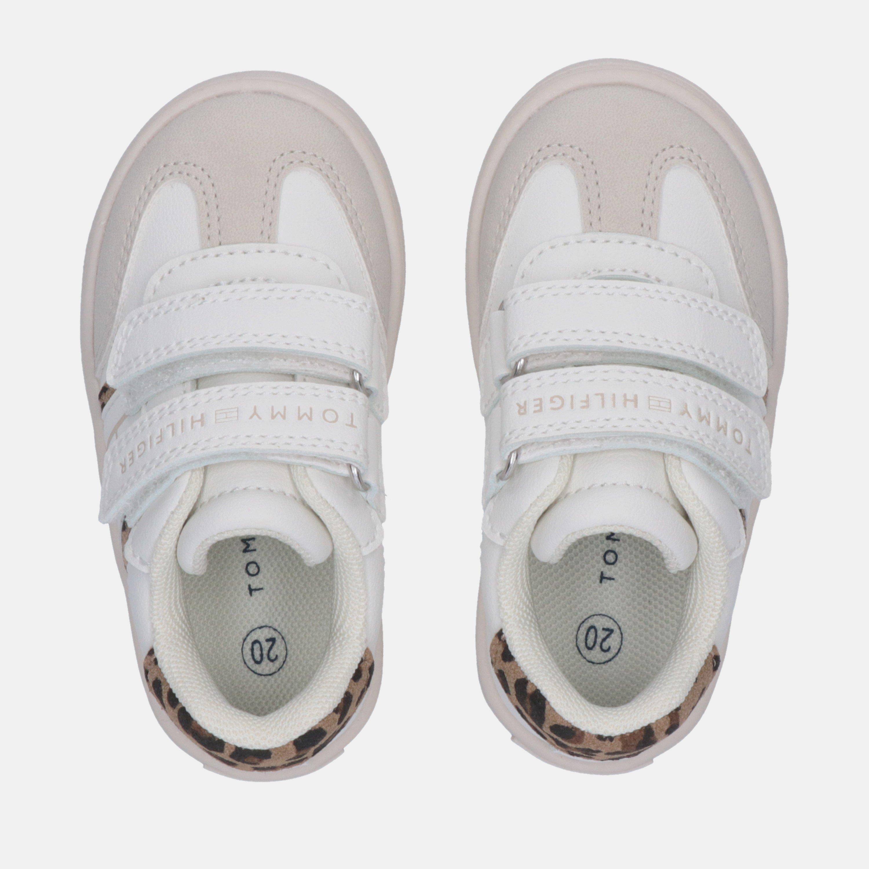 Bianco/Leopardo - Tommy Hilfiger - Kids' Velcro Low-Top Trainers - 4