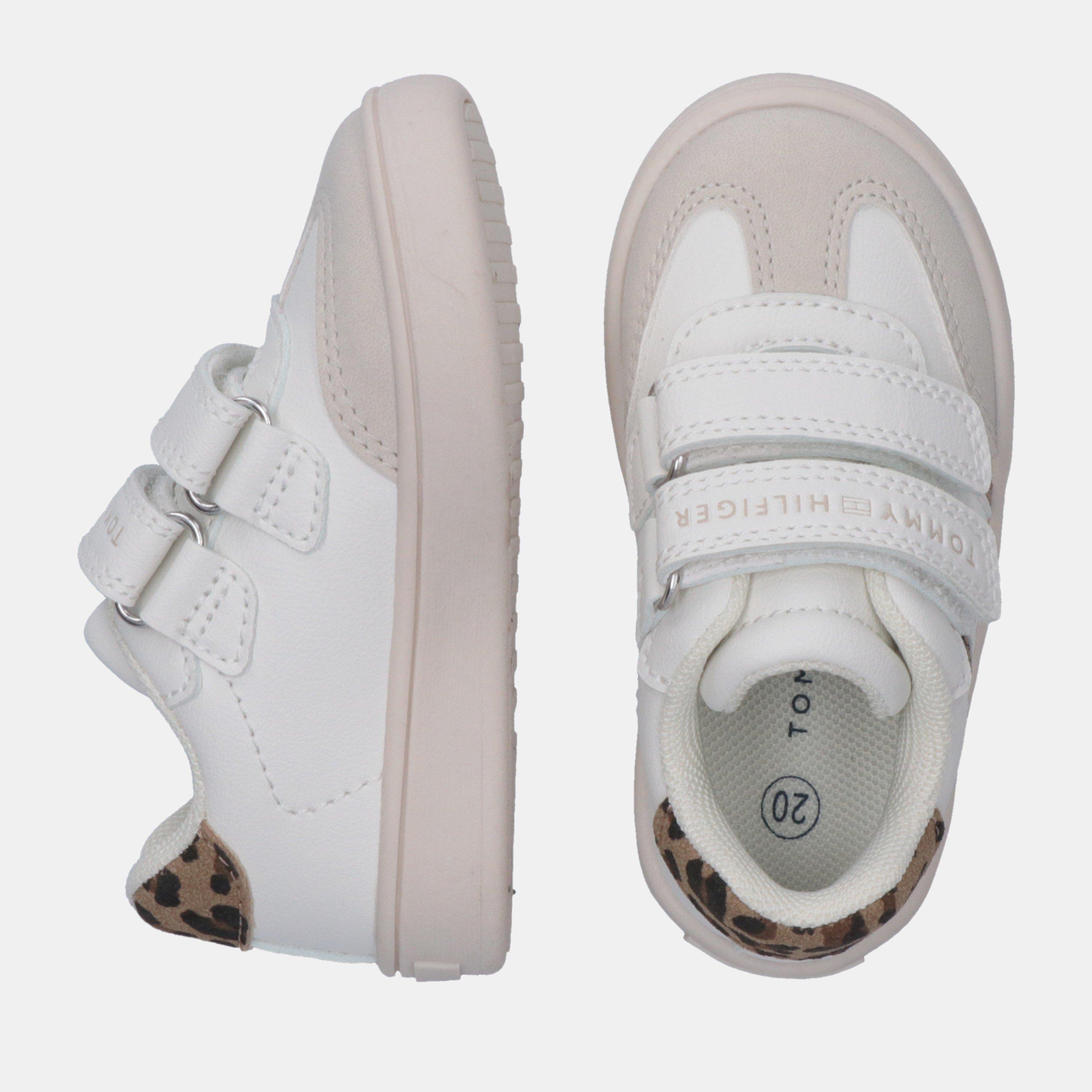 Bianco/Leopardo - Tommy Hilfiger - Kids' Velcro Low-Top Trainers - 5