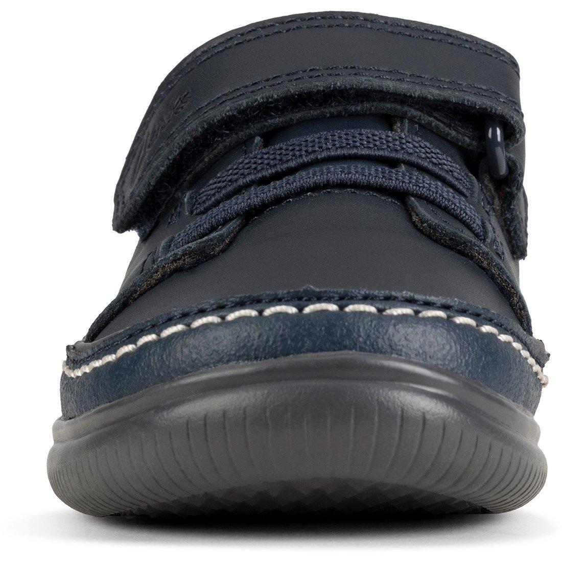 Navy Leather - Clarks - Crest Aero Low Trainers Infants - 3