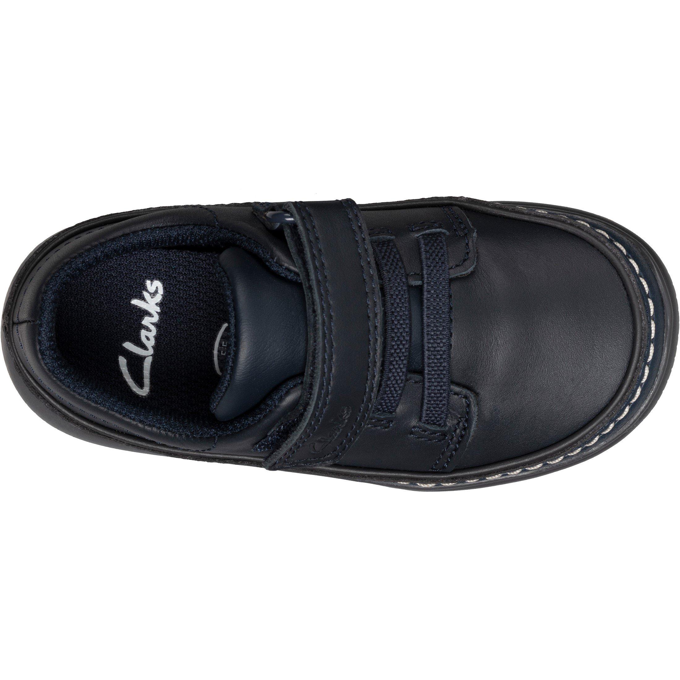 Navy Leather - Clarks - Crest Aero Low Trainers Infants - 6