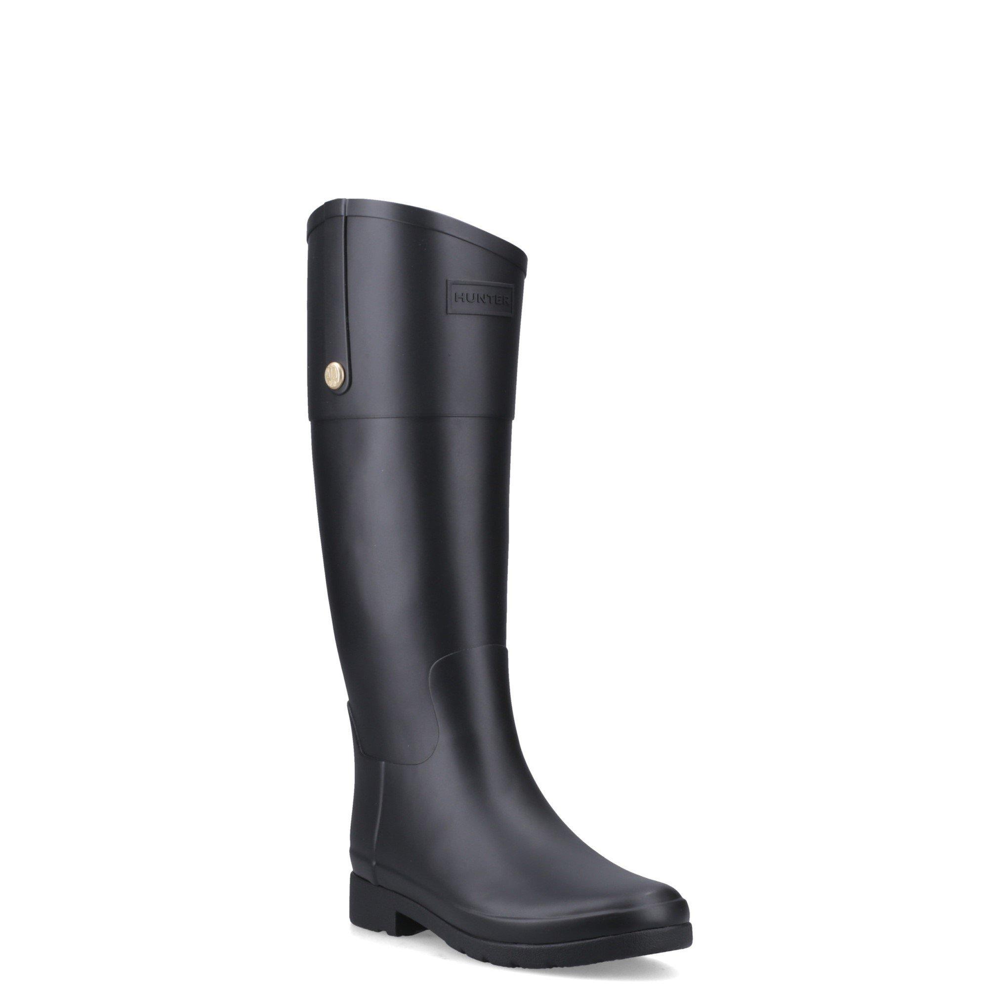 Black - Hunter - Refined Gold Trim Riding Boot - 2