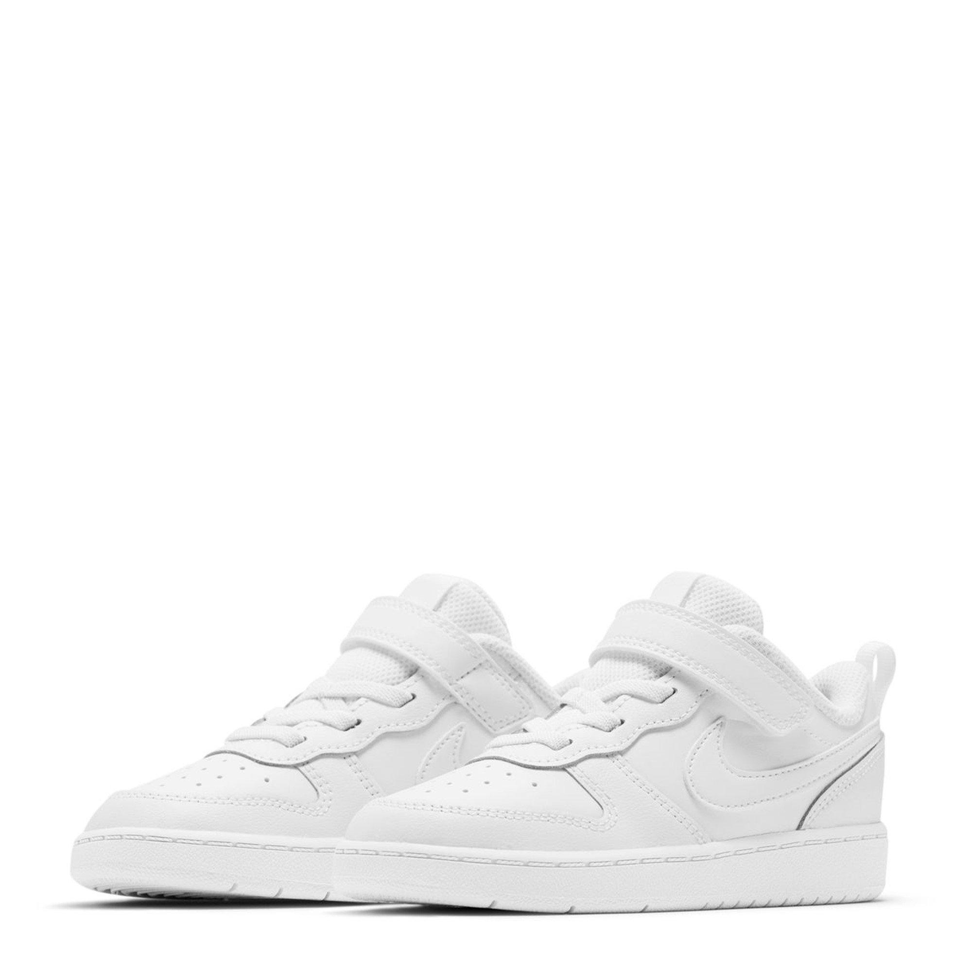 WHITE/WHITE-WHI - Nike - Court Borough Low 2 Baby/Toddler Shoe - 3