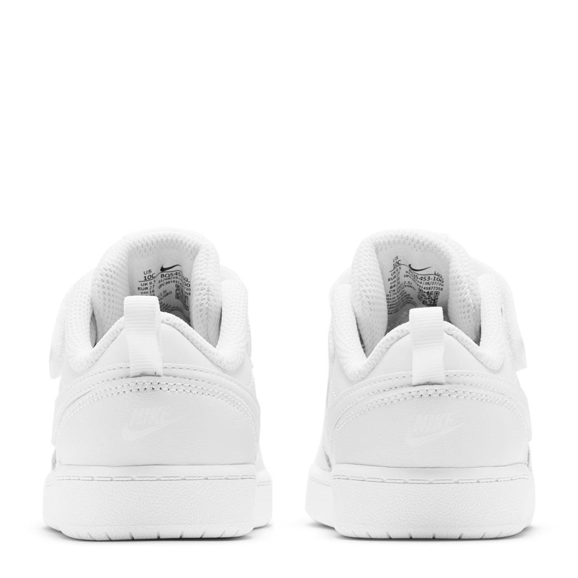 WHITE/WHITE-WHI - Nike - Court Borough Low 2 Baby/Toddler Shoe - 4