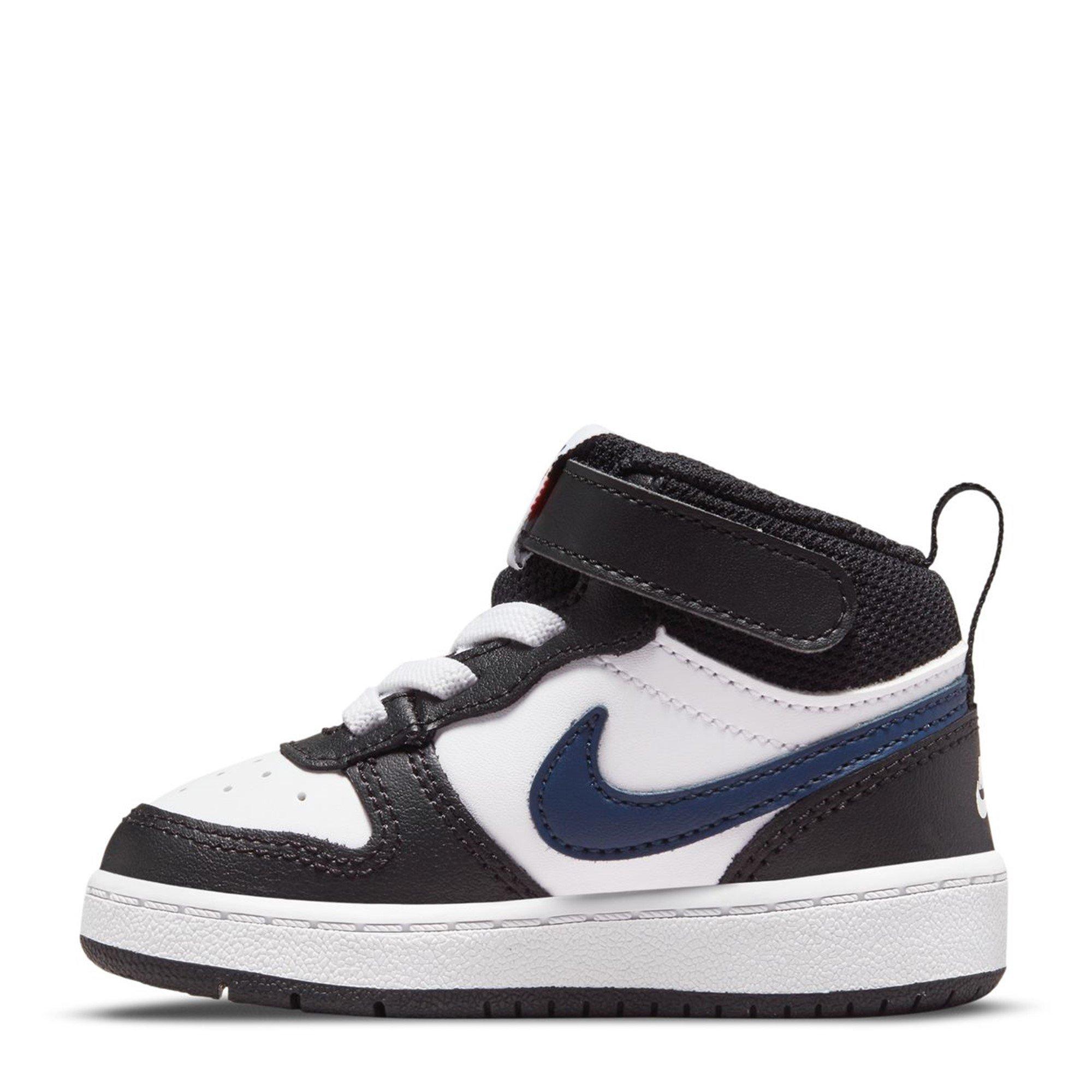 Wht/Blk/Red - Nike - Court Borough Mid 2 Baby/Toddler Shoe - 2