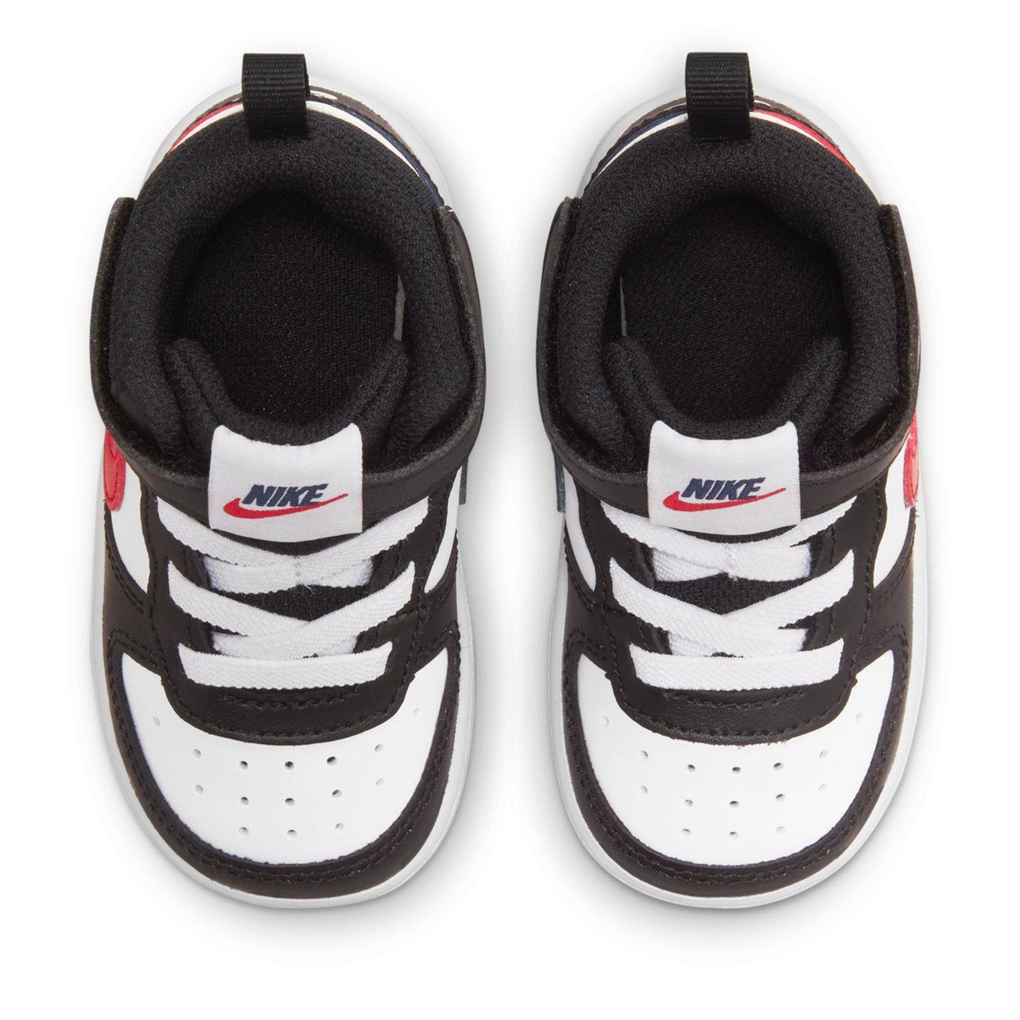 Wht/Blk/Red - Nike - Court Borough Mid 2 Baby/Toddler Shoe - 5