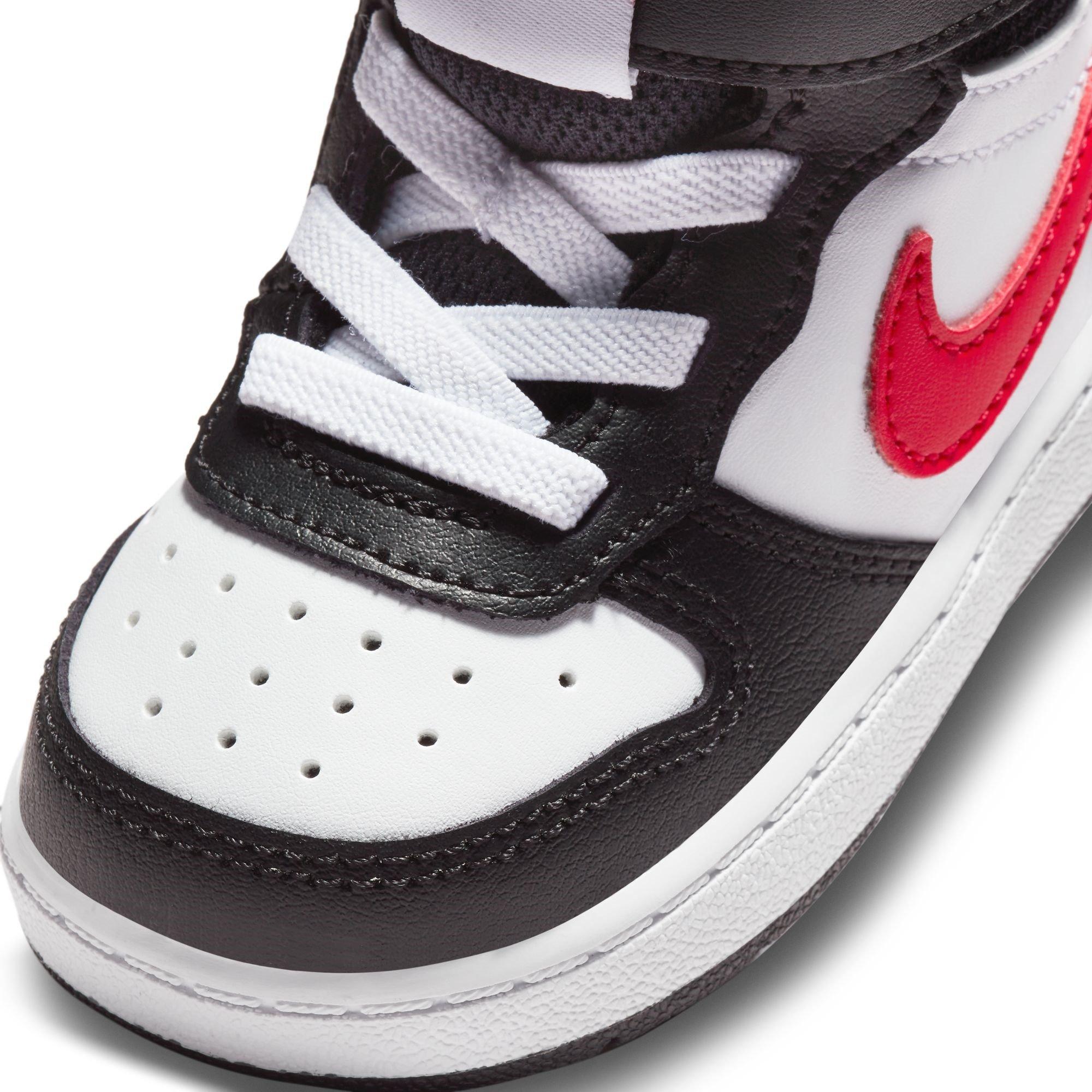 Wht/Blk/Red - Nike - Court Borough Mid 2 Baby/Toddler Shoe - 7