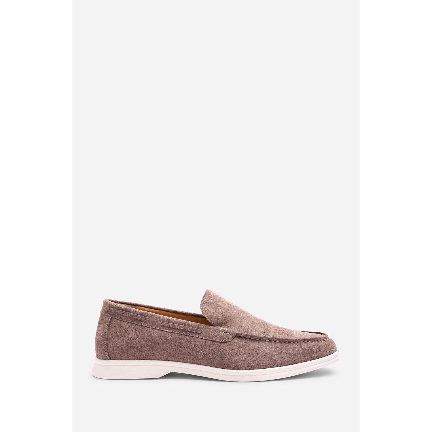 Khaki - Wheres That From - Trent Suede Slip On Easy Loafer - 1