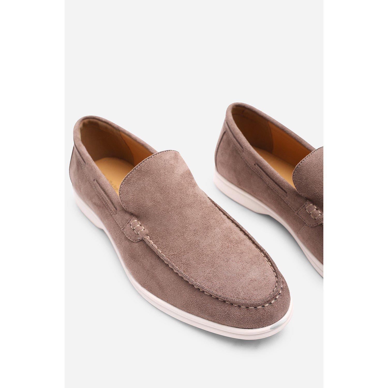 Khaki - Wheres That From - Trent Suede Slip On Easy Loafer - 4