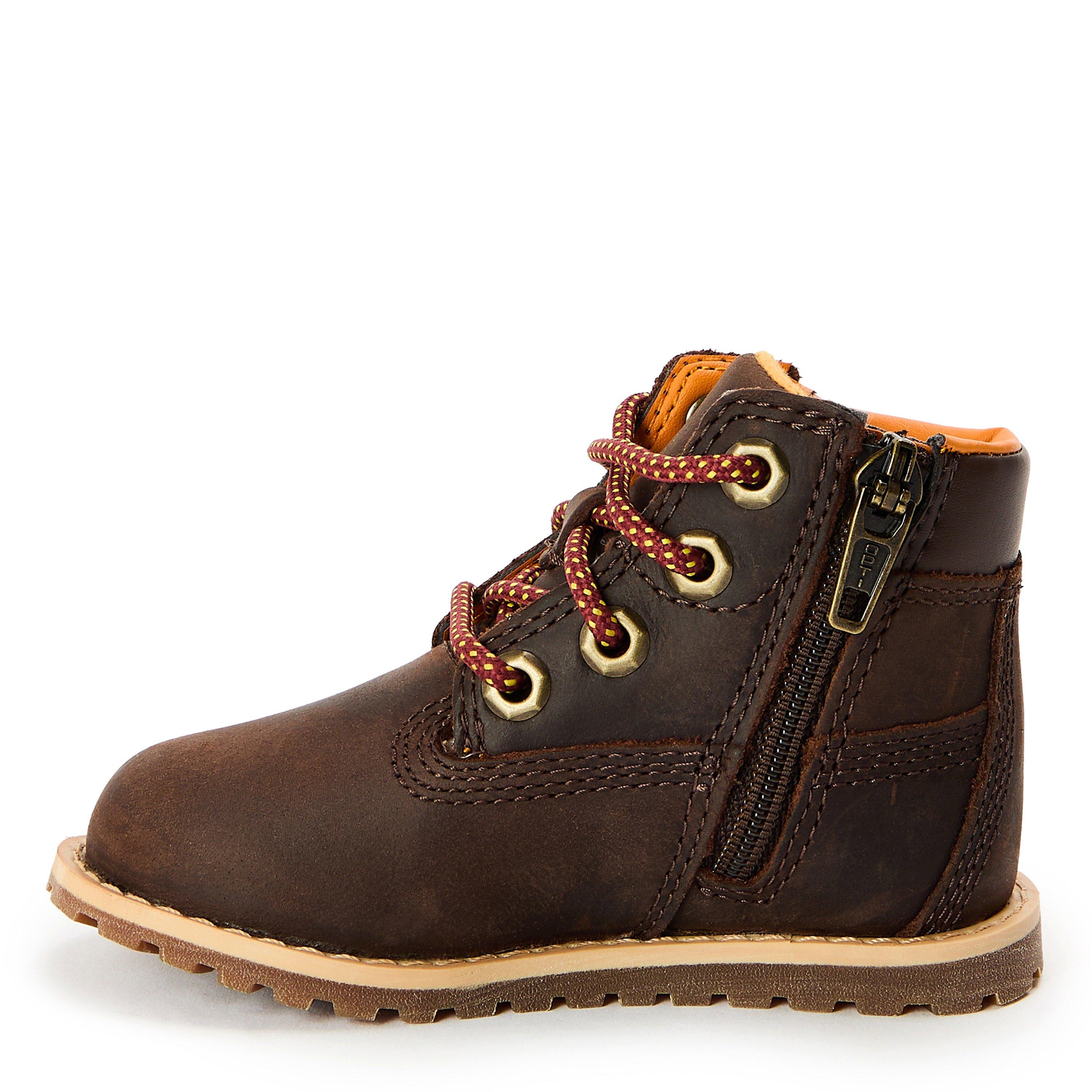 Dark Brown - Timberland - Timberland Pokey Pine Mid Lace Up With Zip Boo - 2