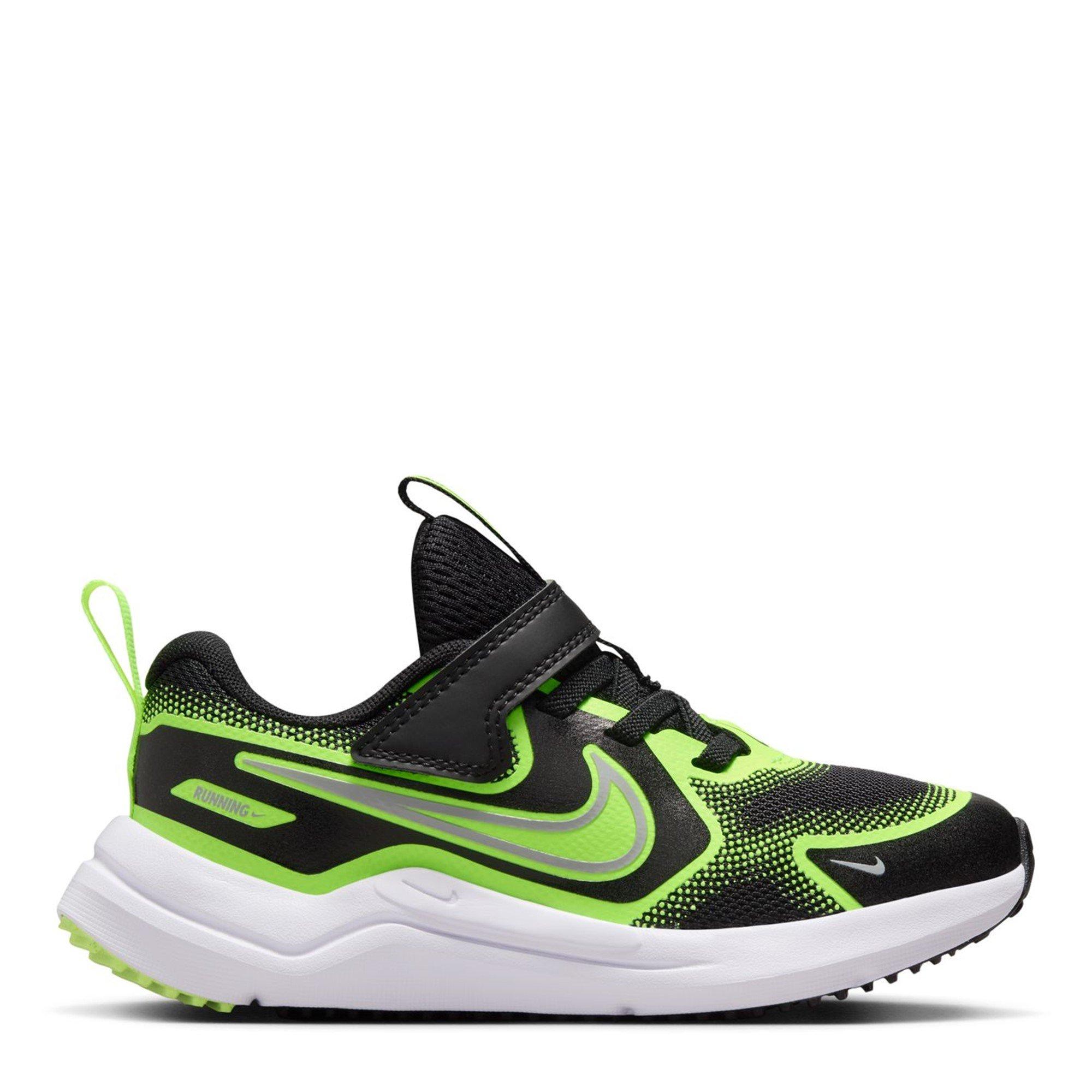 Nike Boys Cosmic Runners Childrens - Dkgrey/Blk/Volt - C13 (31.5)