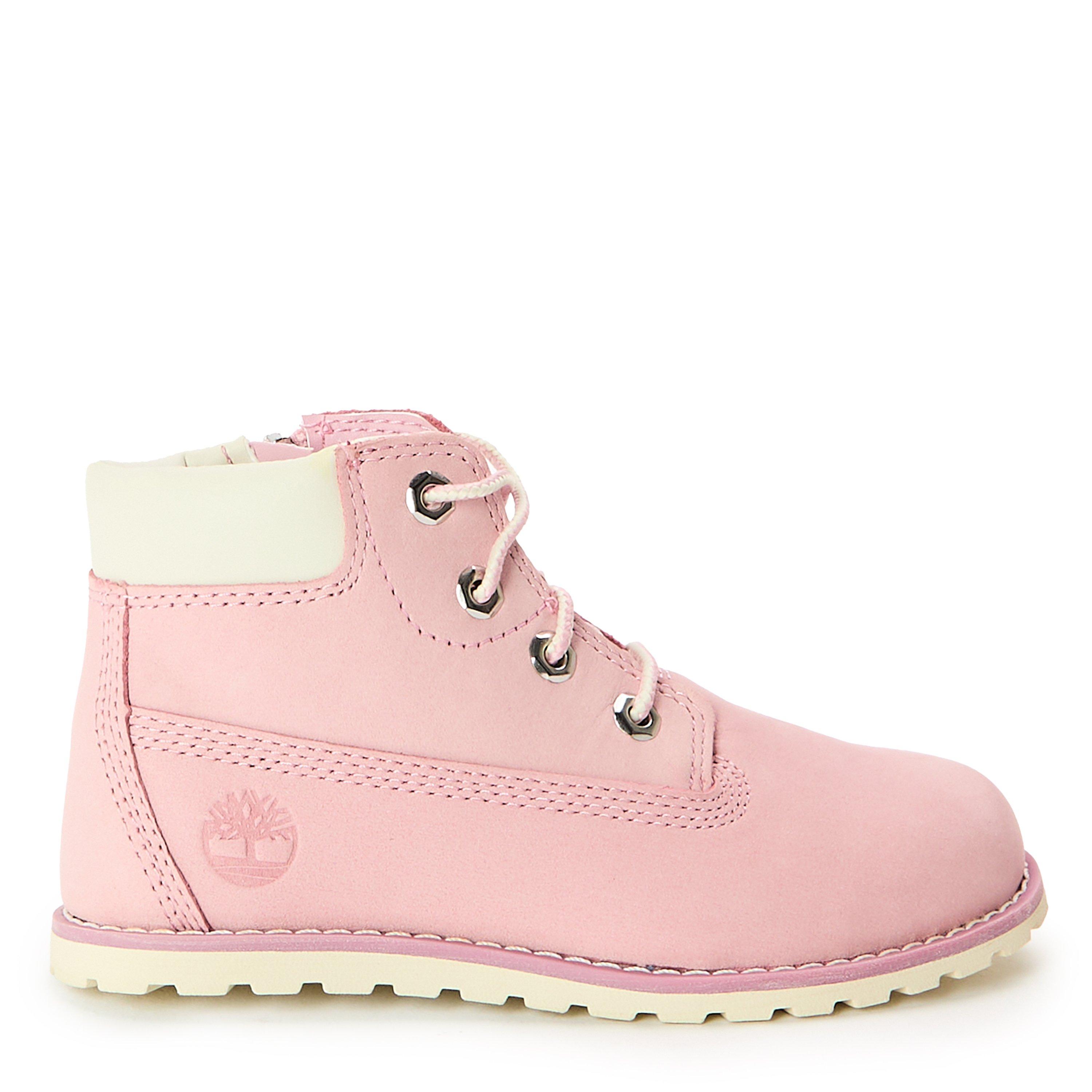 Pink Nectar - Timberland - Unisex Kids' Mid Lace Up with Zip Flat Ankle Boots - 1