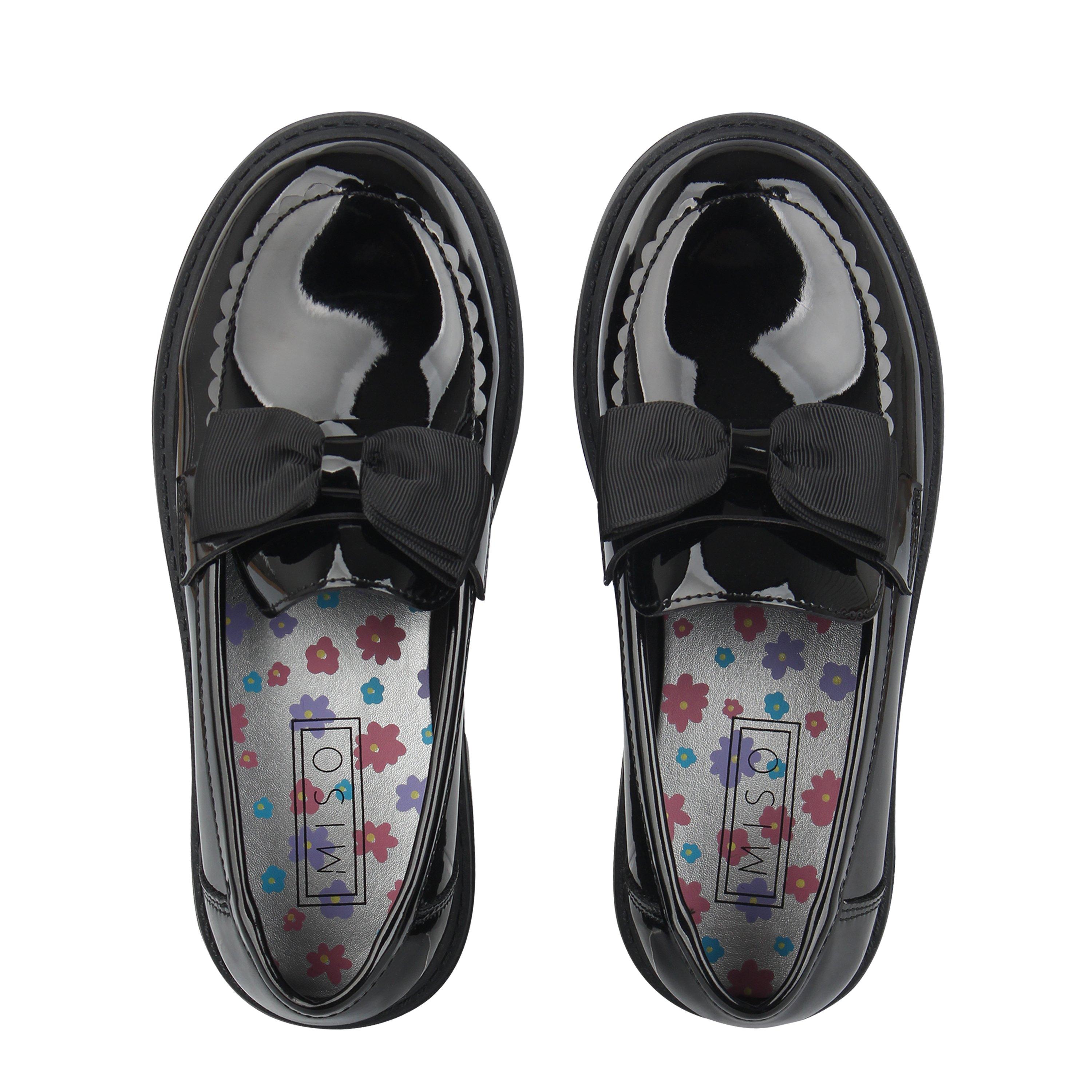 Cuir verni noir - Miso - Bow Ballet Loafers - 5