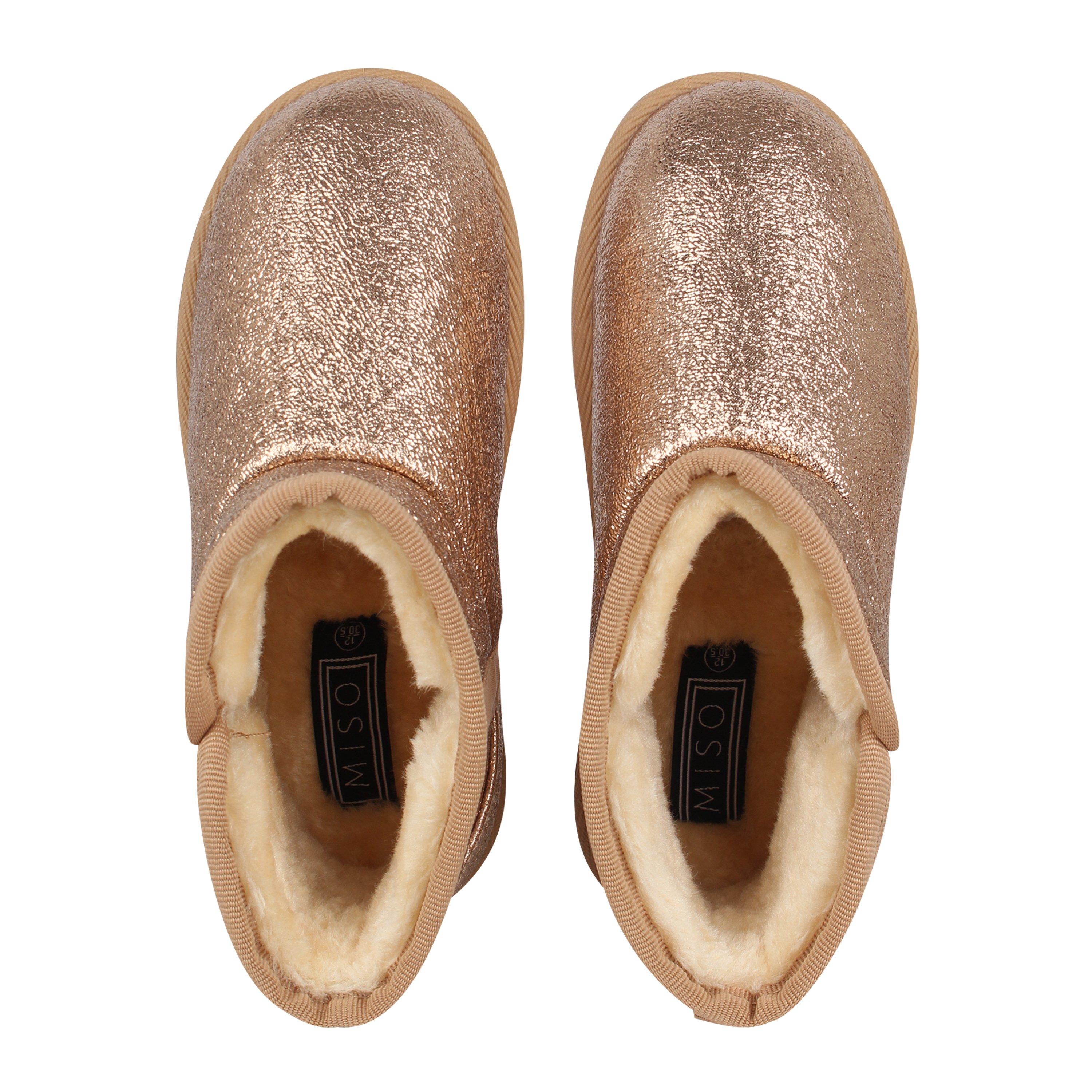 Rose Gold - Miso - Kids'  Slippers Faux Fur Boot Slippers - 5
