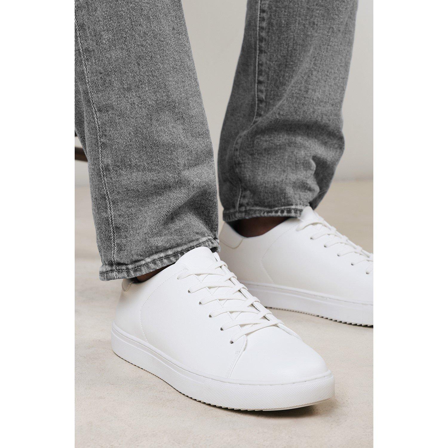 White - Wheres That From - Derek Low Cut Lace Up Trainers - 2
