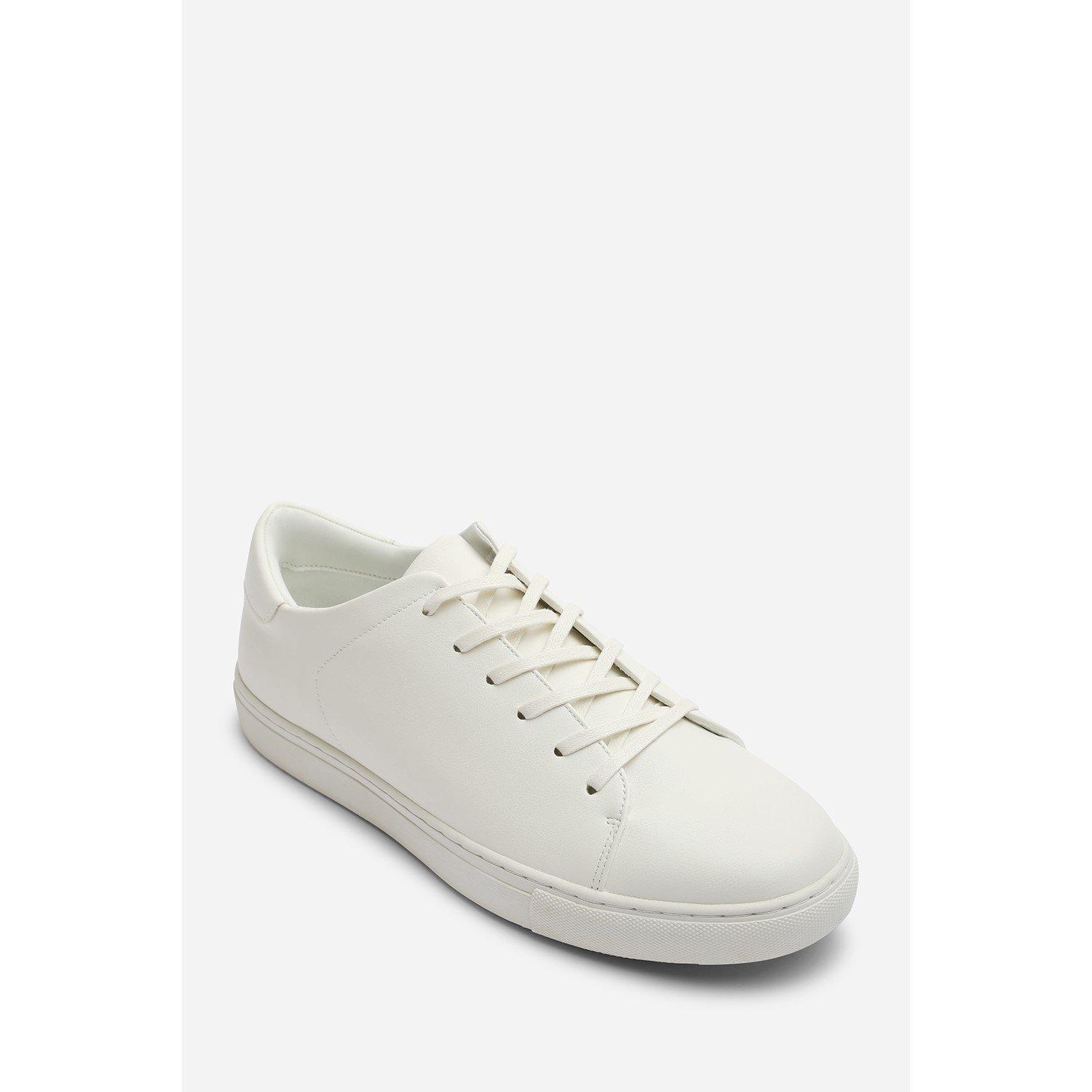 White - Wheres That From - Derek Low Cut Lace Up Trainers - 4