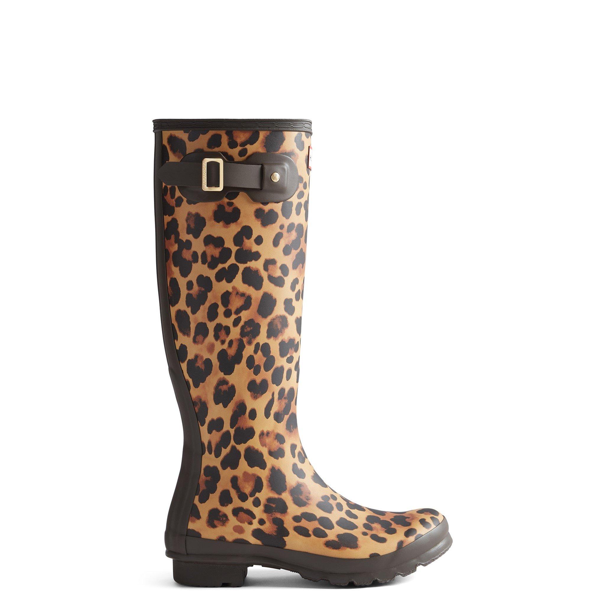Leopard - Hunter - Womens Original Tall Leopard Boot - 1