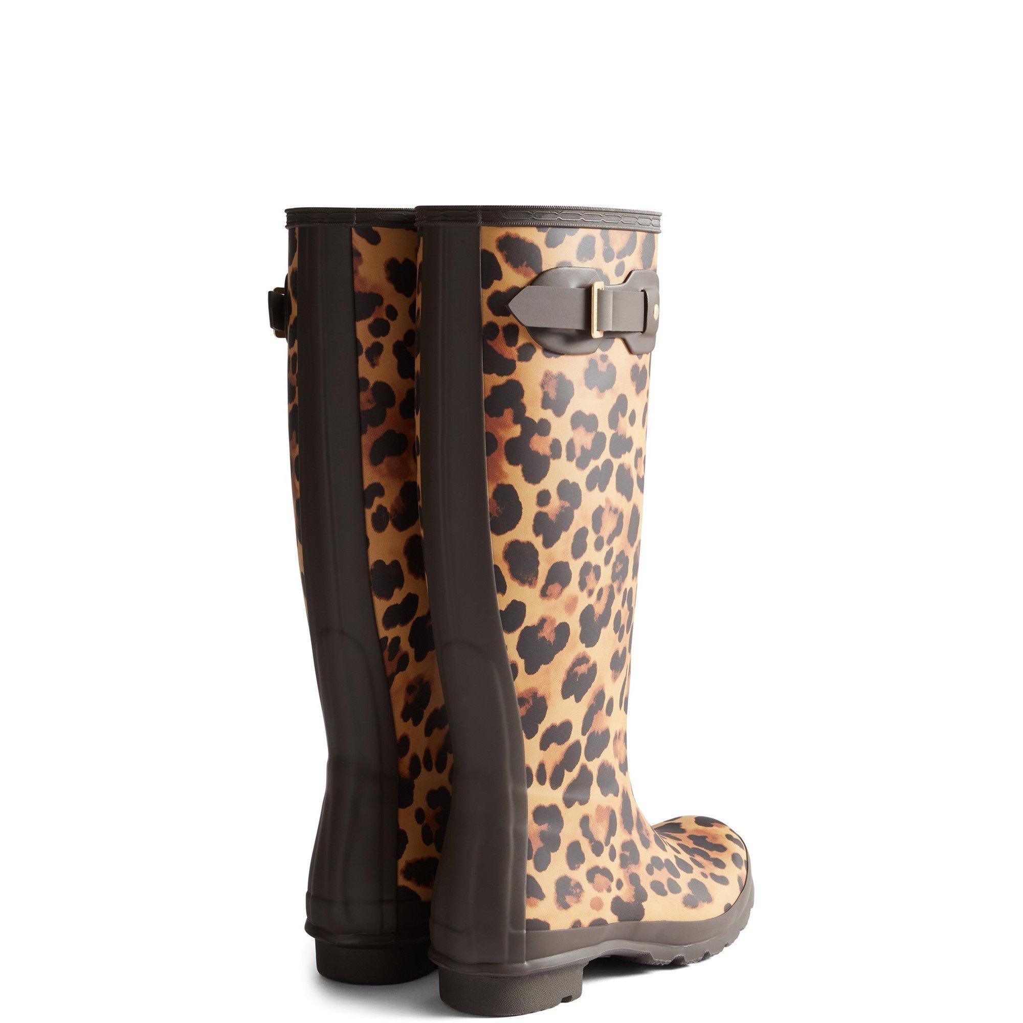 Leopard - Hunter - Womens Original Tall Leopard Boot - 3