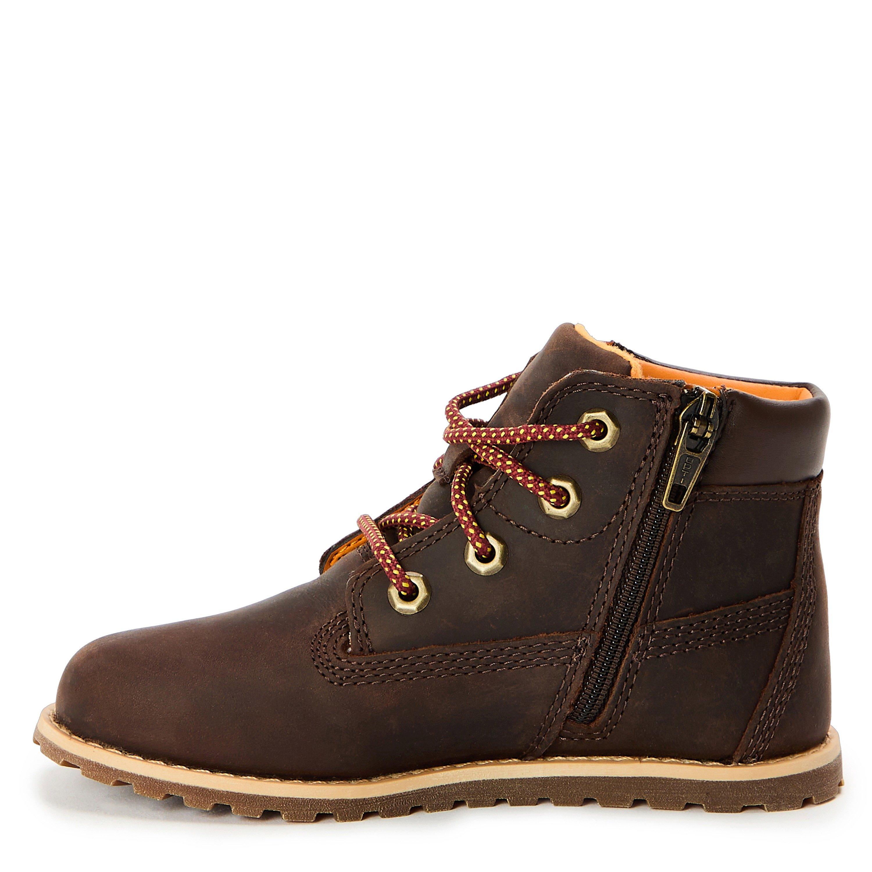 Dark Brown - Timberland - Timberland Pokey Pine Mid Lace Up With Zip Boo - 2