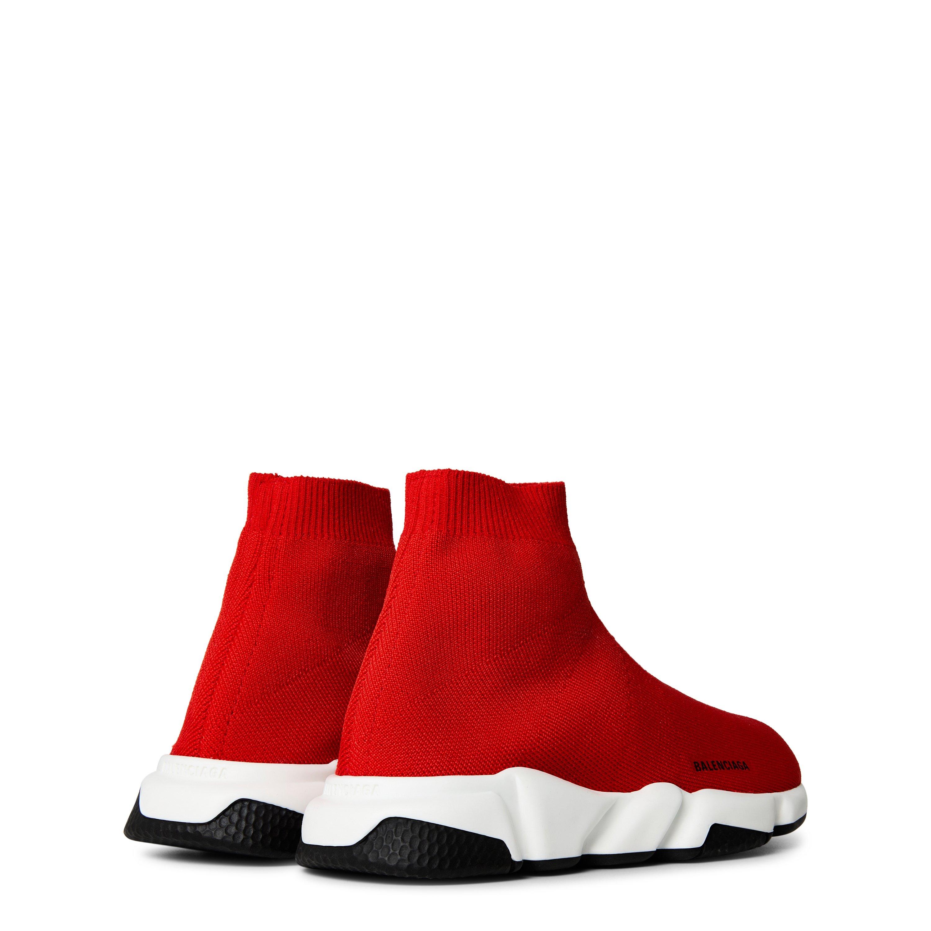 Red/White/Black - Balenciaga - Kids' Speed Sock Slip On Trainers - 4