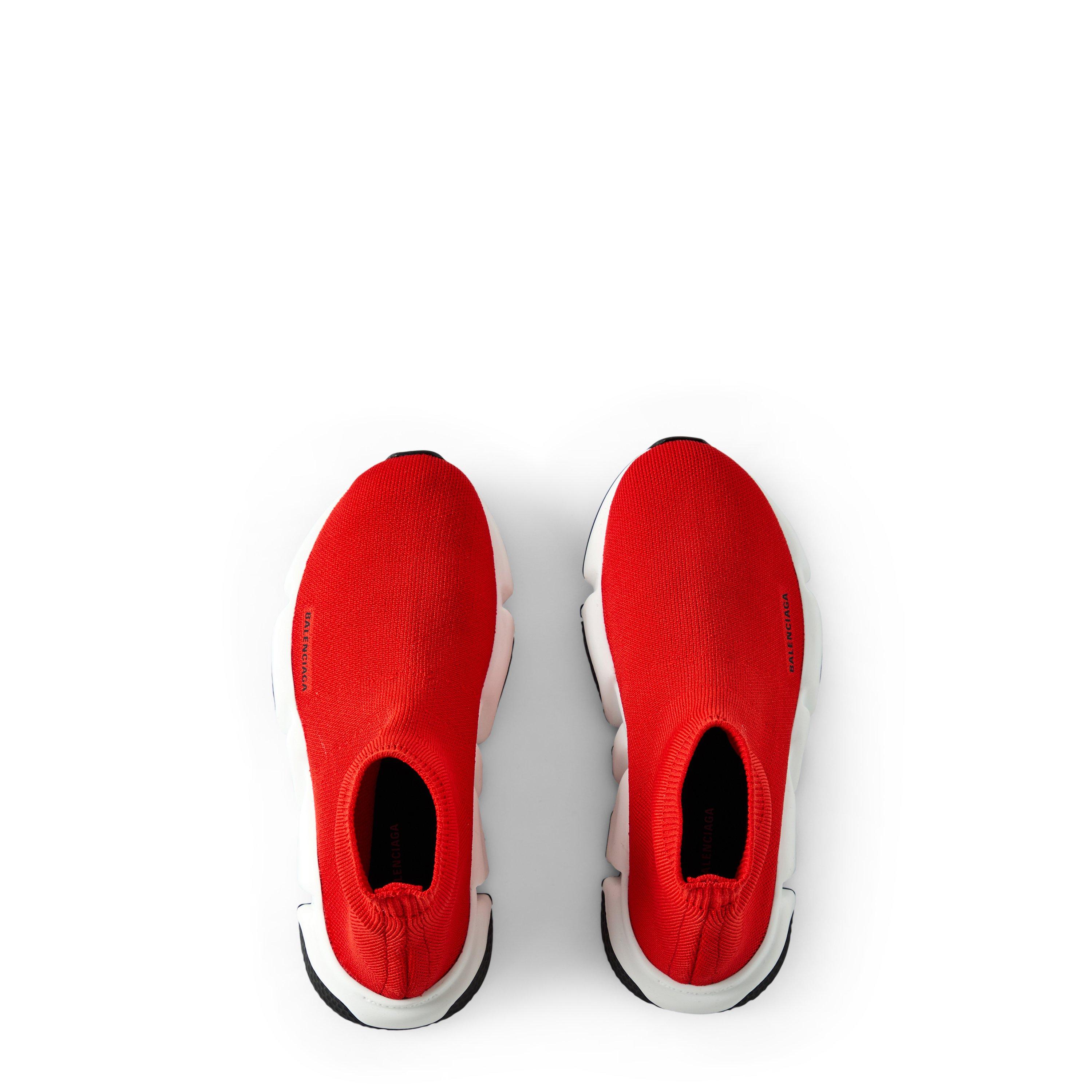 Red/White/Black - Balenciaga - Kids' Speed Sock Slip On Trainers - 5