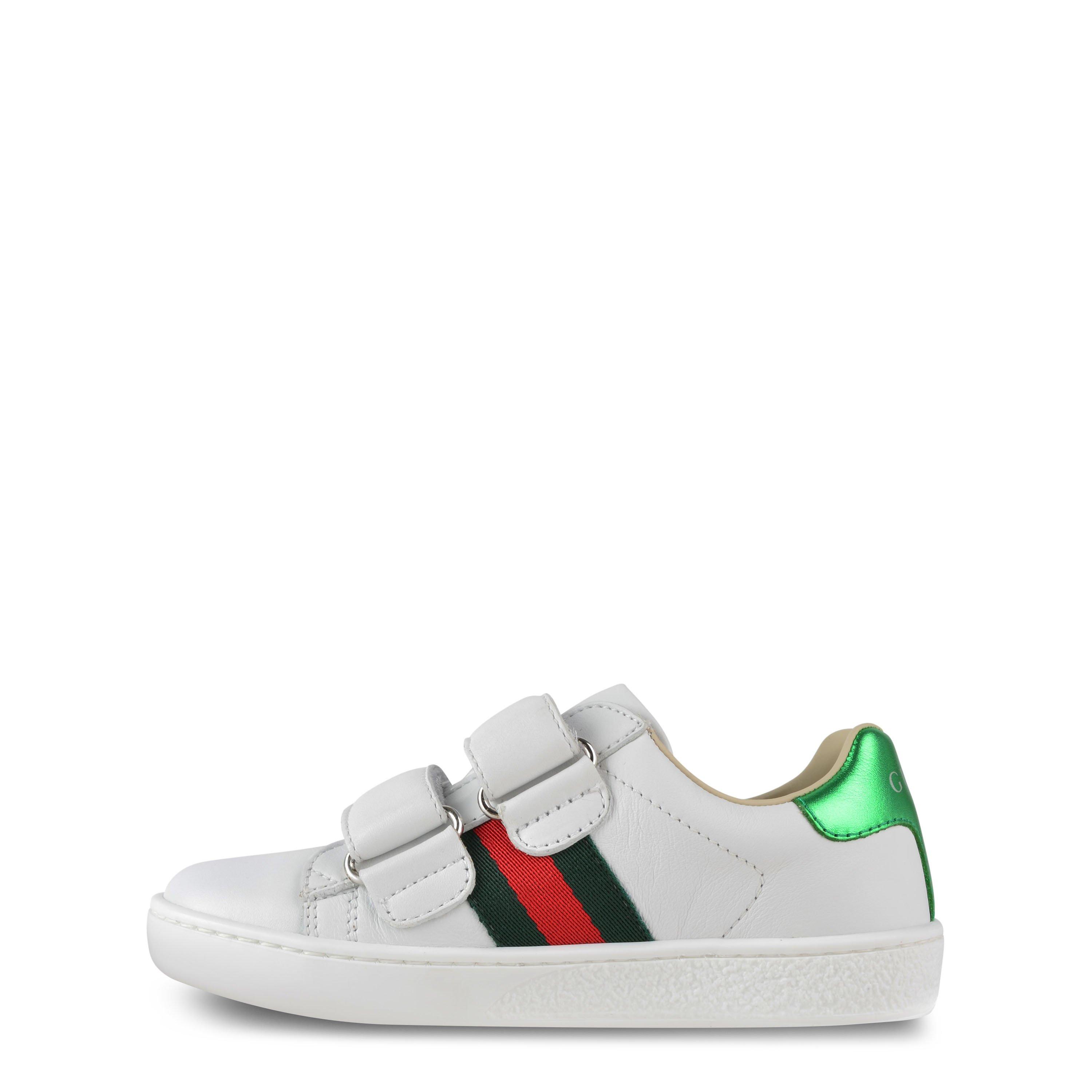 White 9085 - Gucci - Boys' Motif Leather Velcro Low Top Trainers - 2