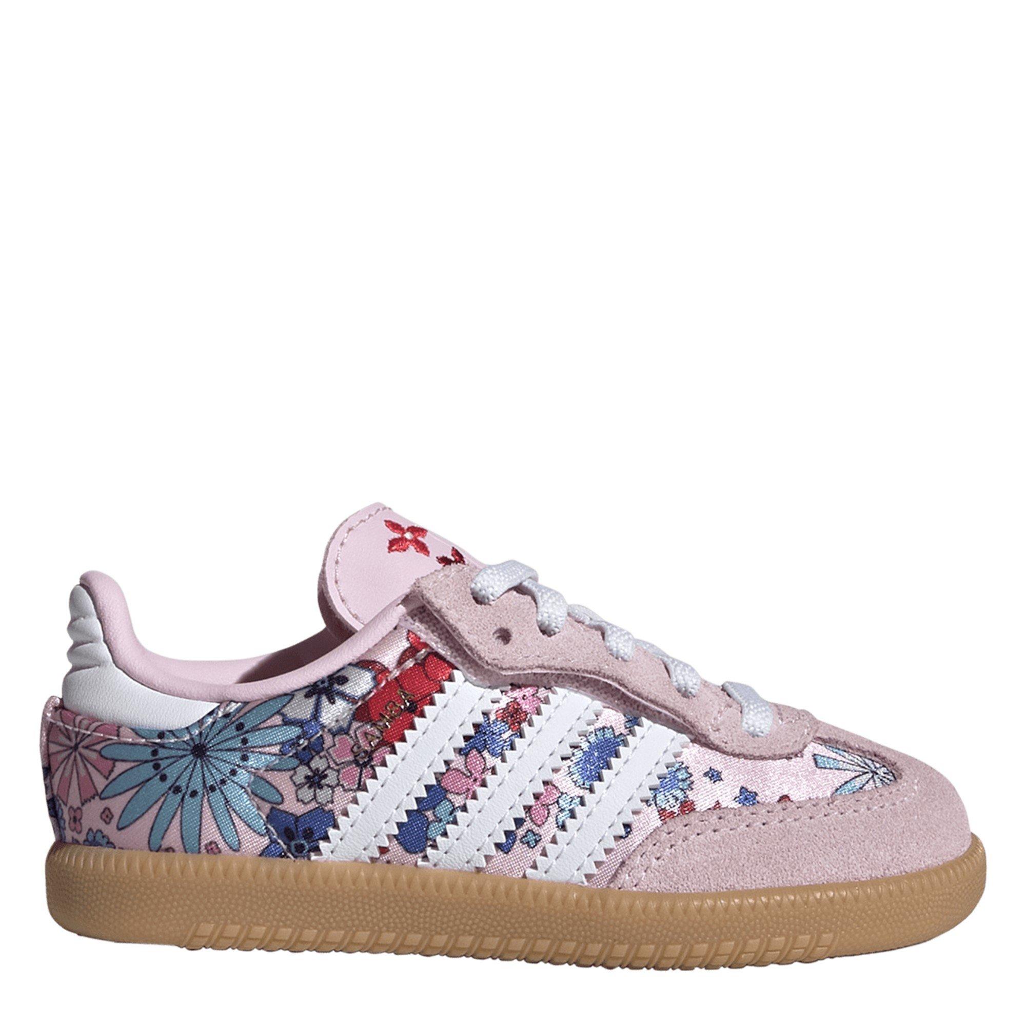 Pink/White - adidas Originals - Kids' Samba OG Lib Samba Low-Top Trainers - 1