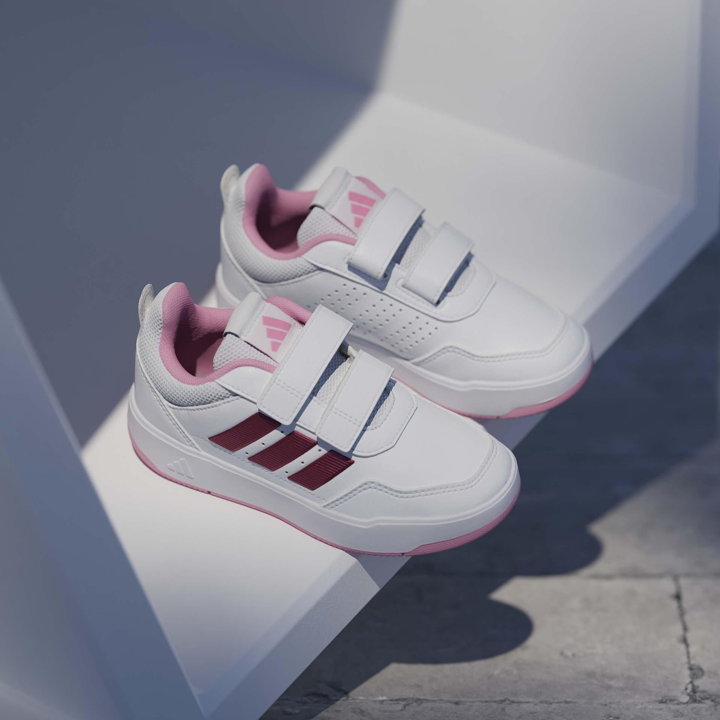 White/ Pink - adidas - Tensaur Hook and Loop Shoes Girls - 12