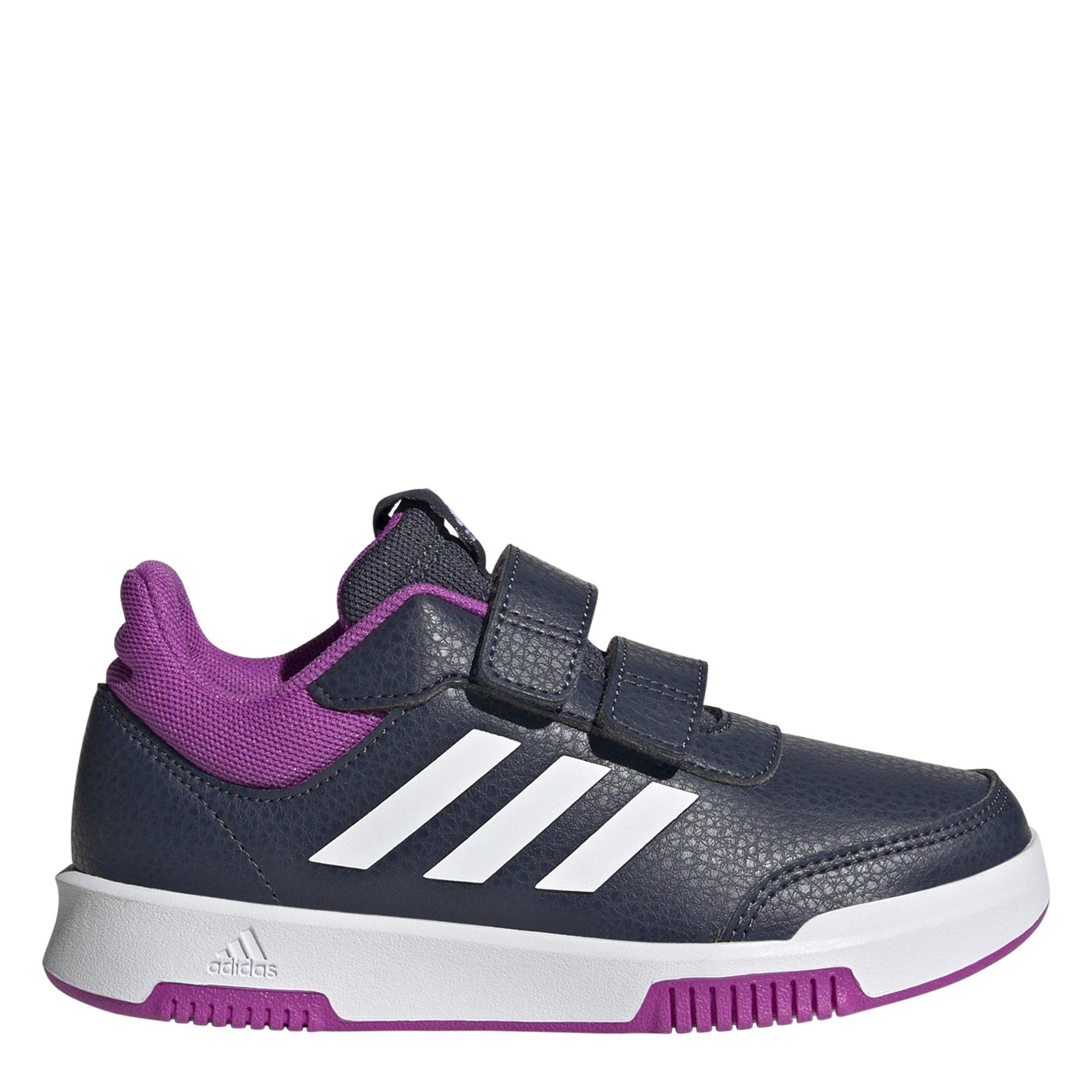 Adidas Girls Tensaur Hook And Loop Shoes - Navy/Pink - C13 (31.5)