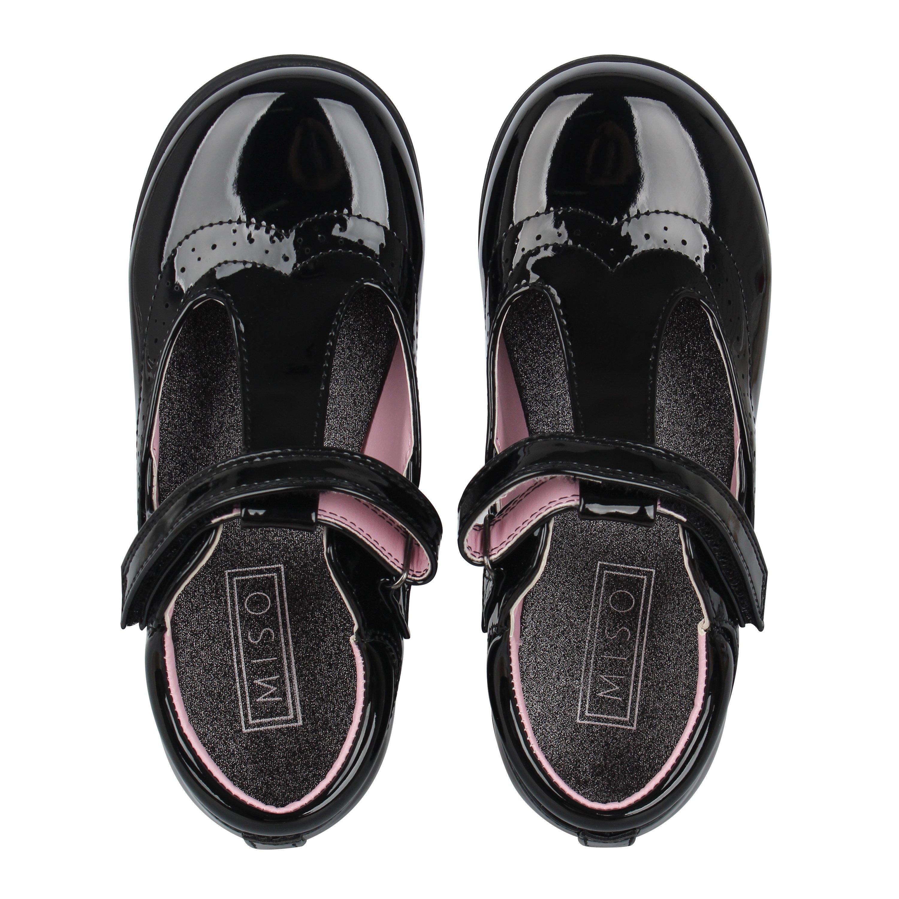 Noir/Verni - Miso - Tilly T-Bar Shoes Childs - 5
