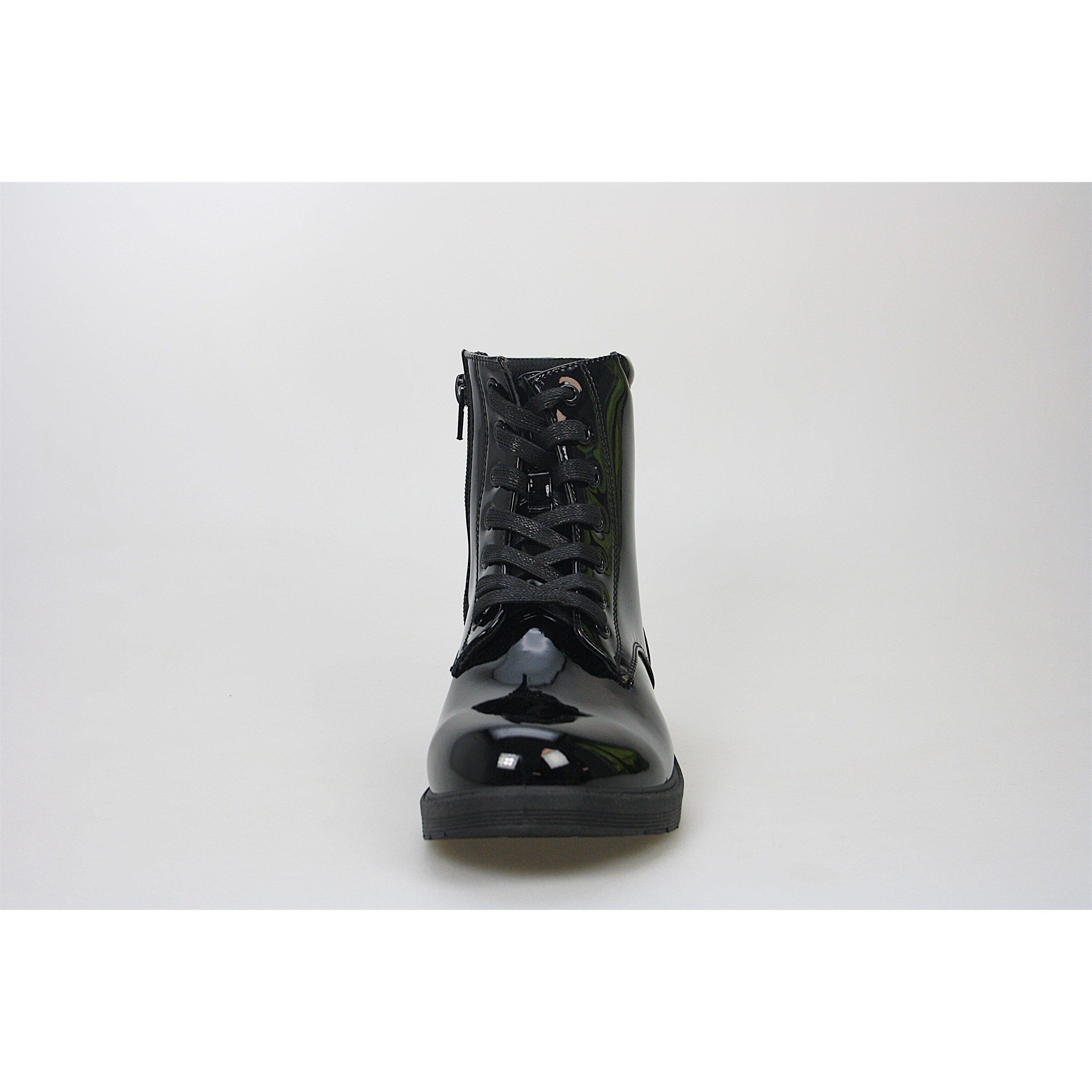 Crna - Buckle My Shoe - Lace Up Flat Ankle Boots - 4