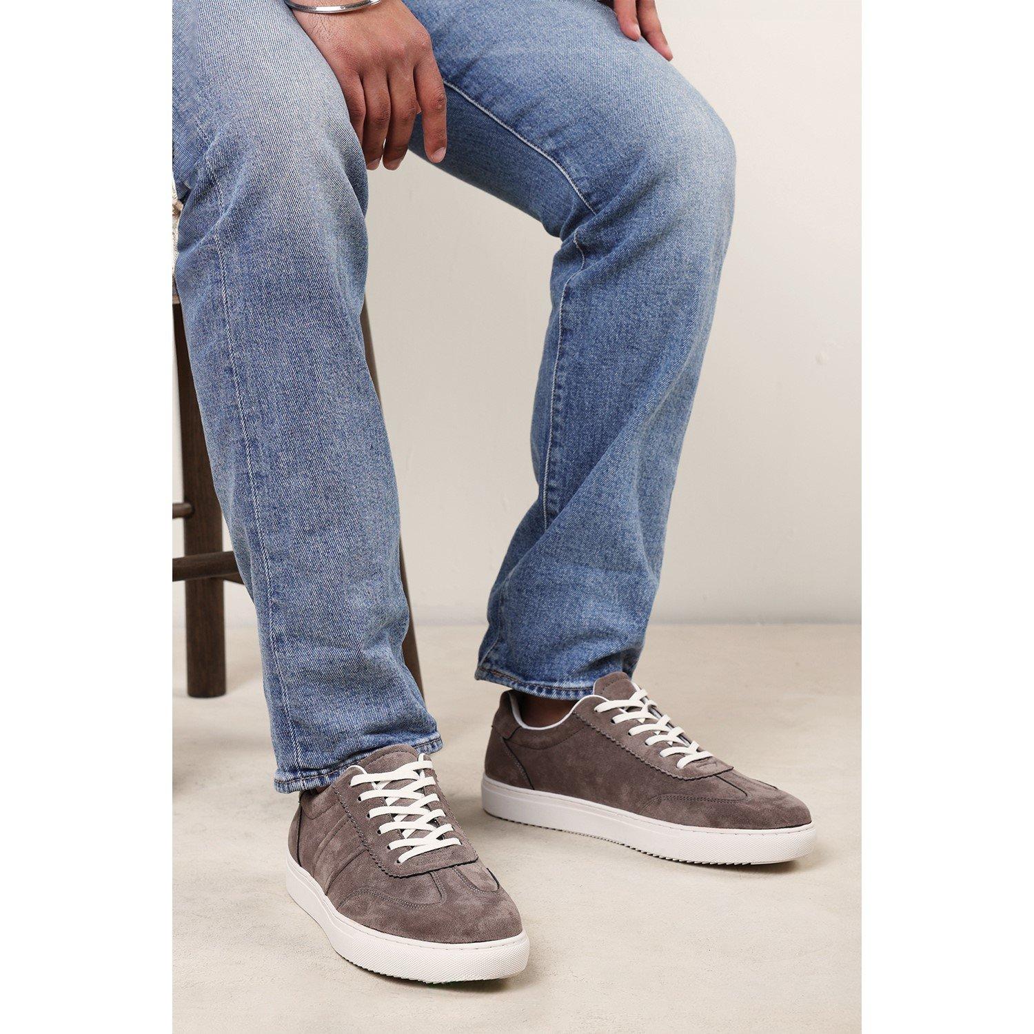 Grey - Wheres That From - Clark Low Cut Lace Up Trainers - 2