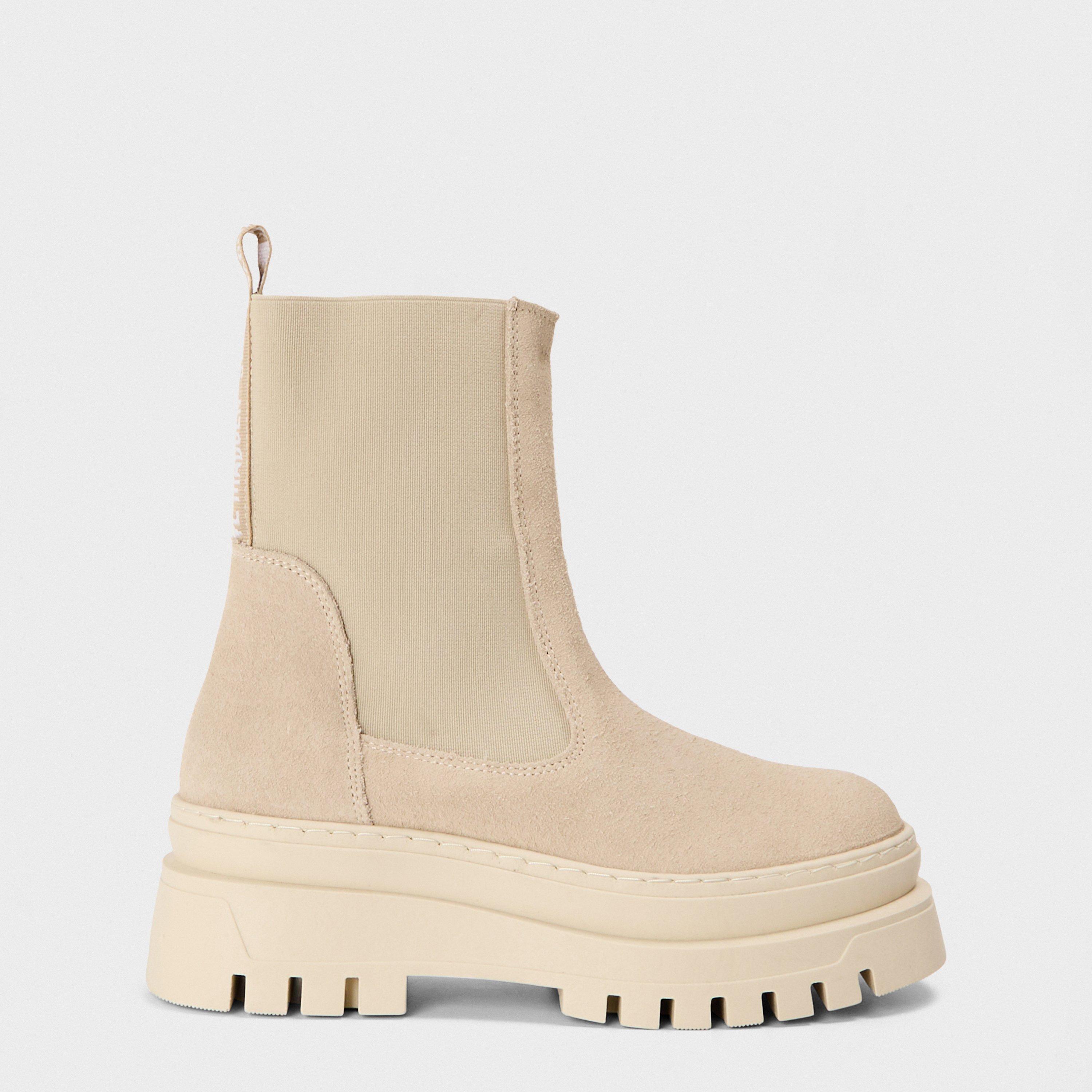 Steve Madden  Kids ' Jcassandra Flat Ankle Boots - Beige Suede - C13 (31.5)