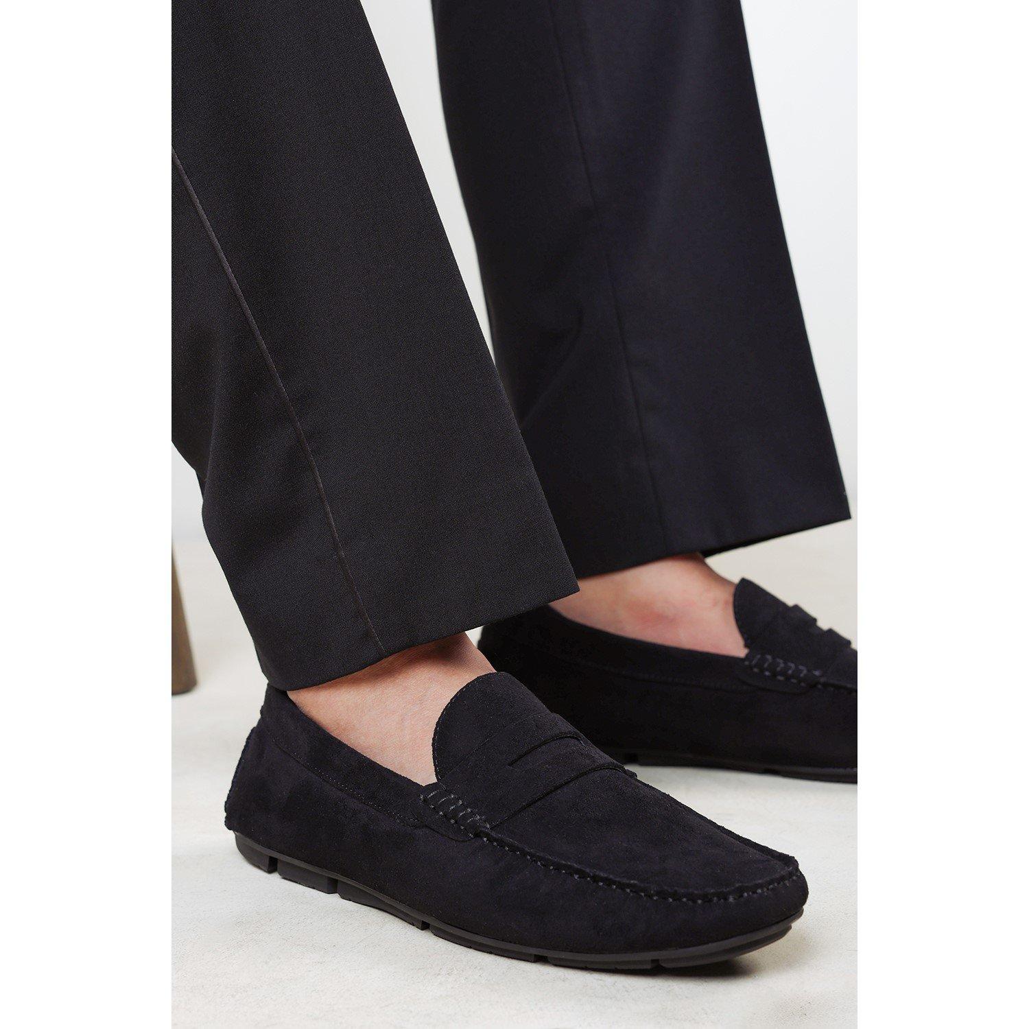 Black - Wheres That From - Kyle Suede Slip on Bubble Loafer - 1