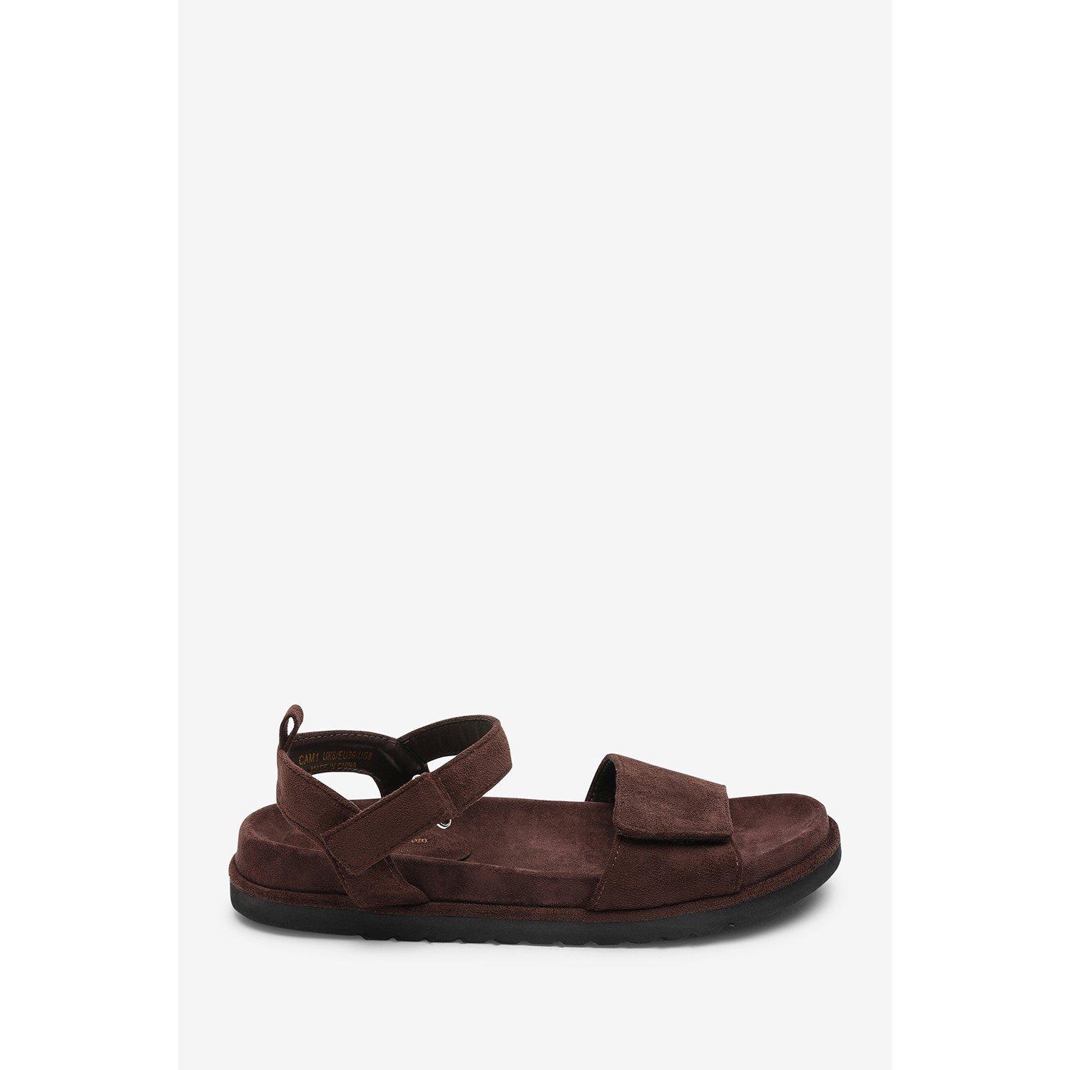 Dark Brown - Wheres That From - Corfu Multi Strap Dark Brown Suede Sandal - 2