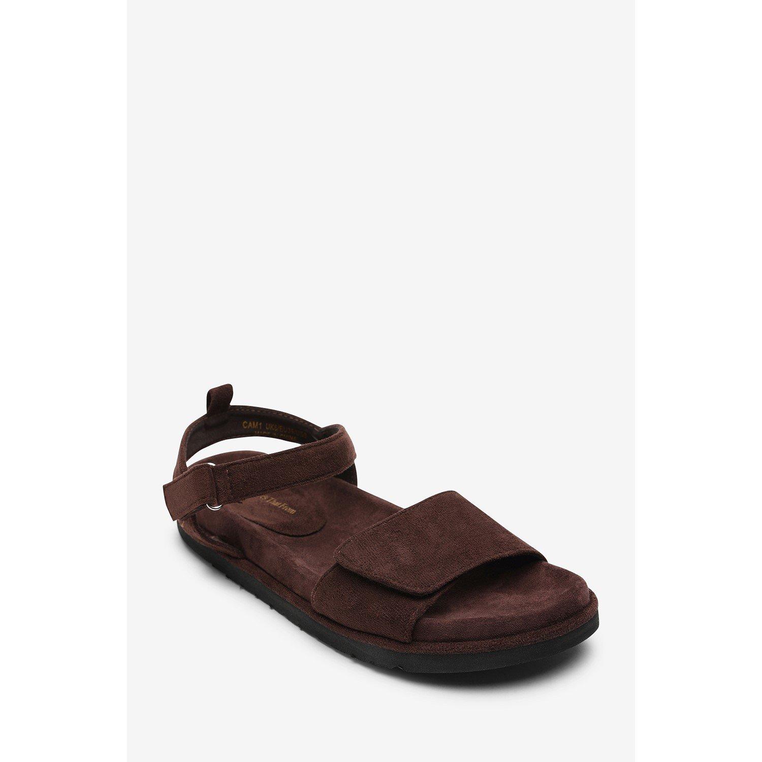 Dark Brown - Wheres That From - Corfu Multi Strap Dark Brown Suede Sandal - 3