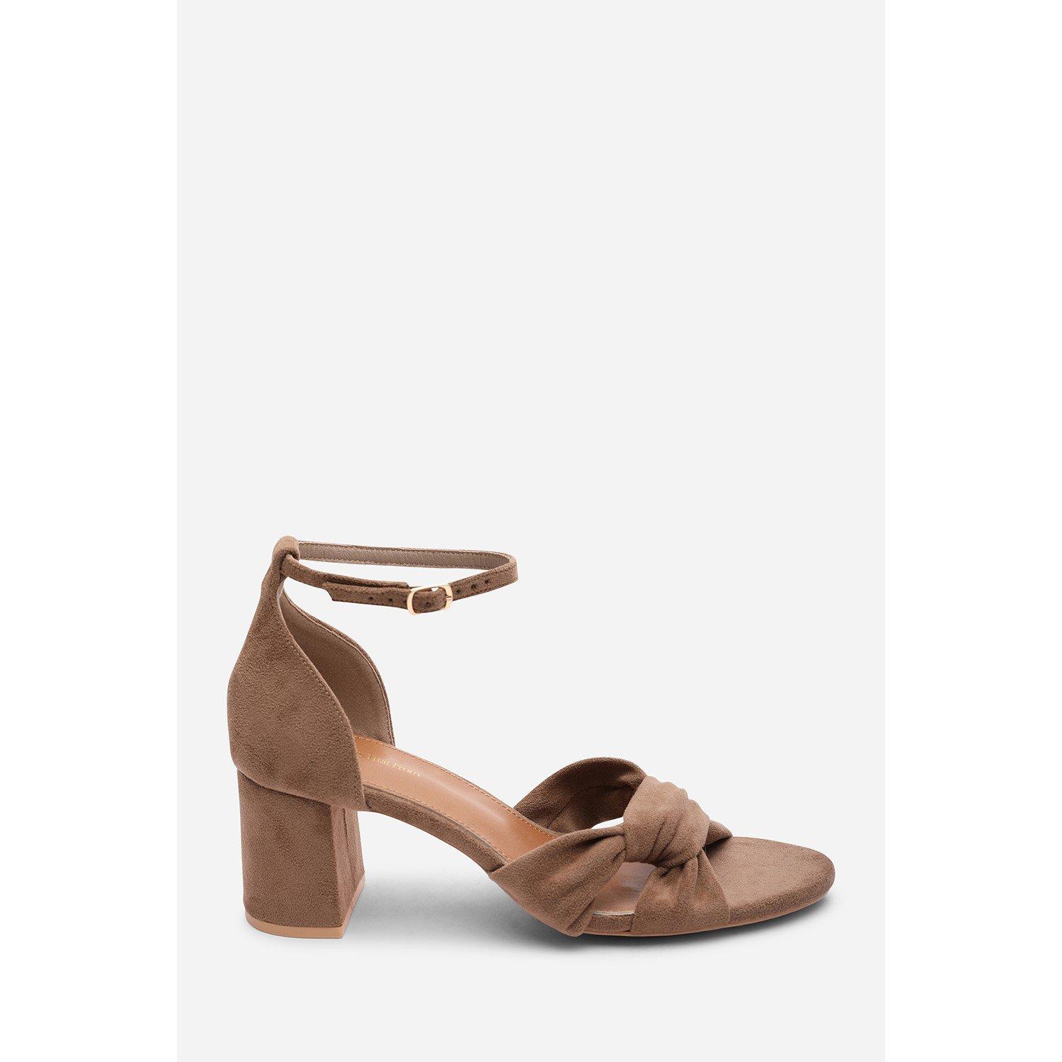 Wheres That From Avelia Camel Strappy Block Heel Sandal